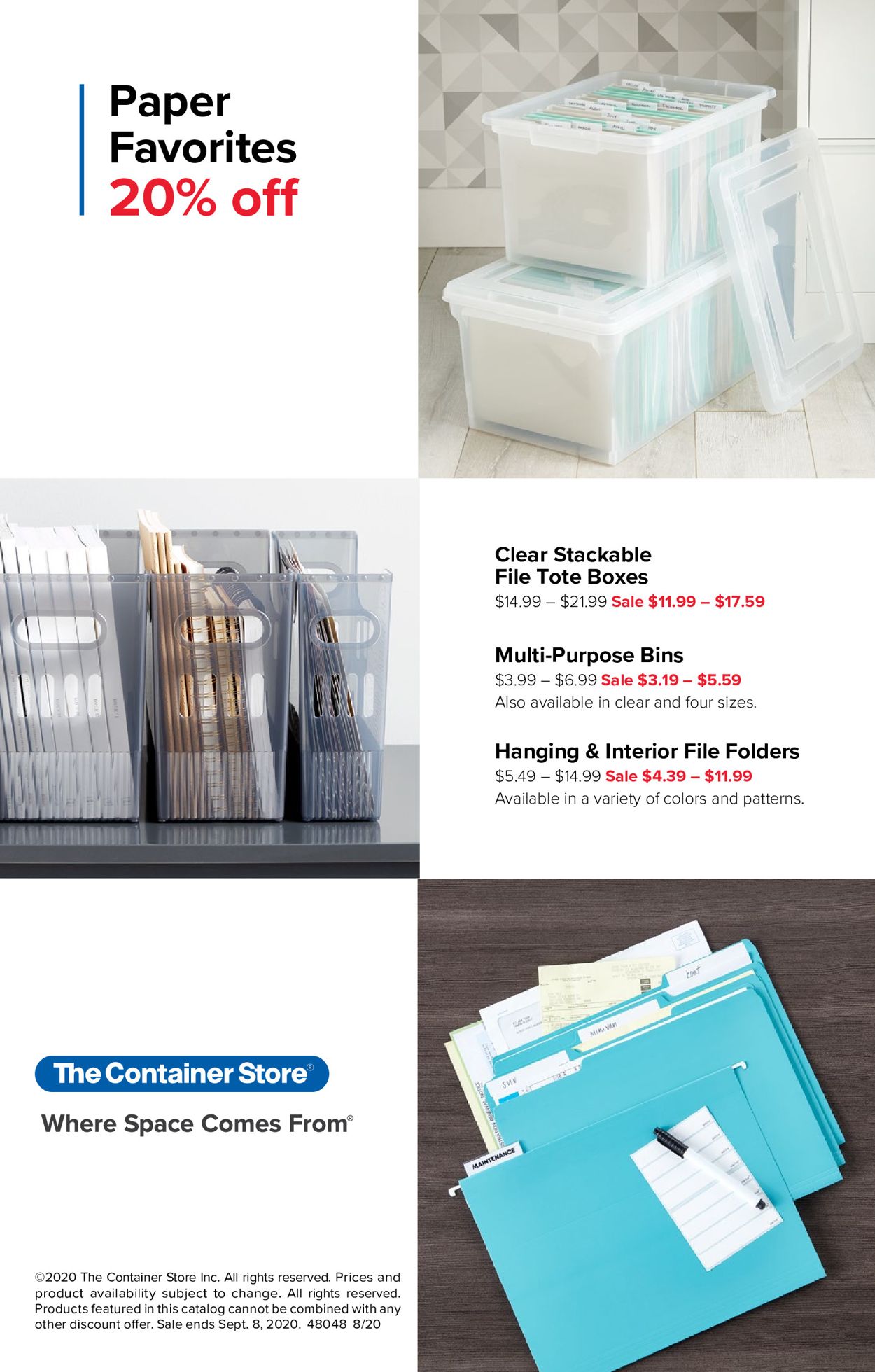 The Container Store Ad from 08/03/2020