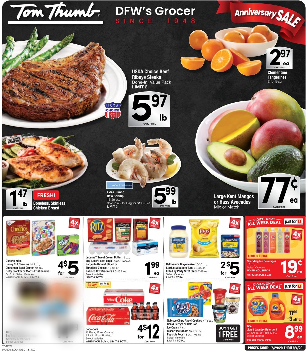 Tom Thumb Ad from 07/29/2020