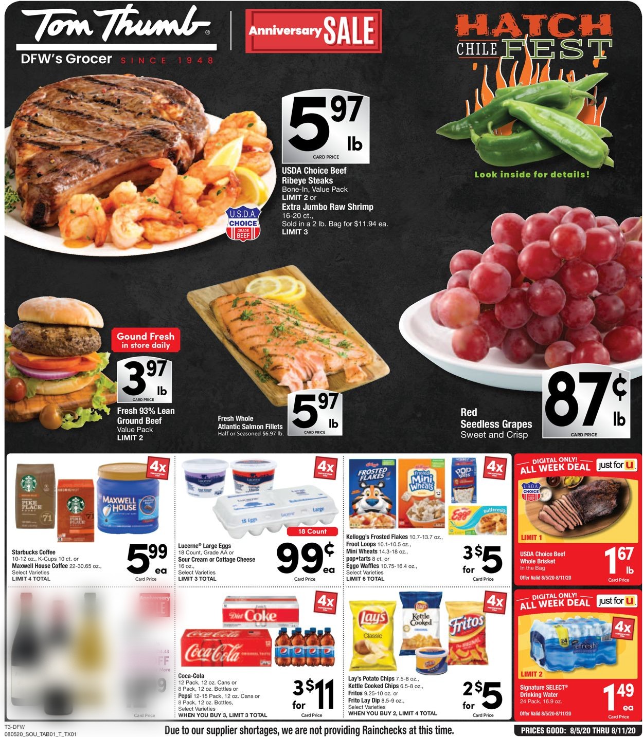 Tom Thumb Ad from 08/05/2020