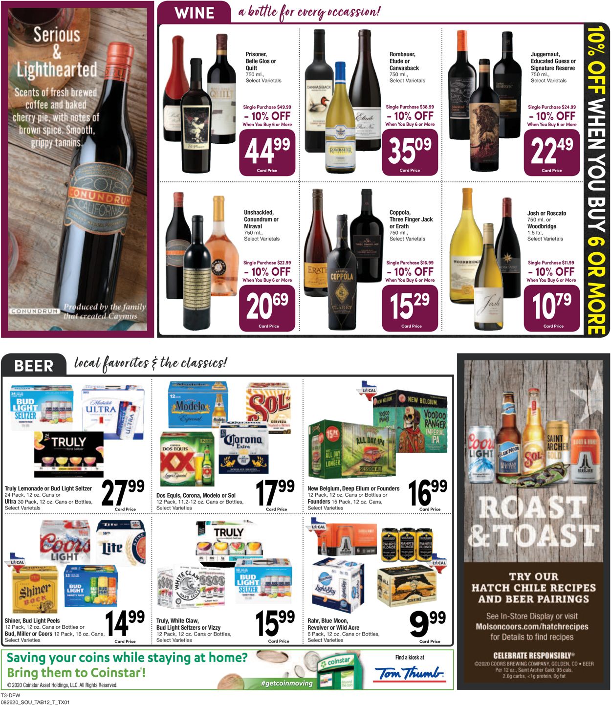 Tom Thumb Ad from 08/26/2020