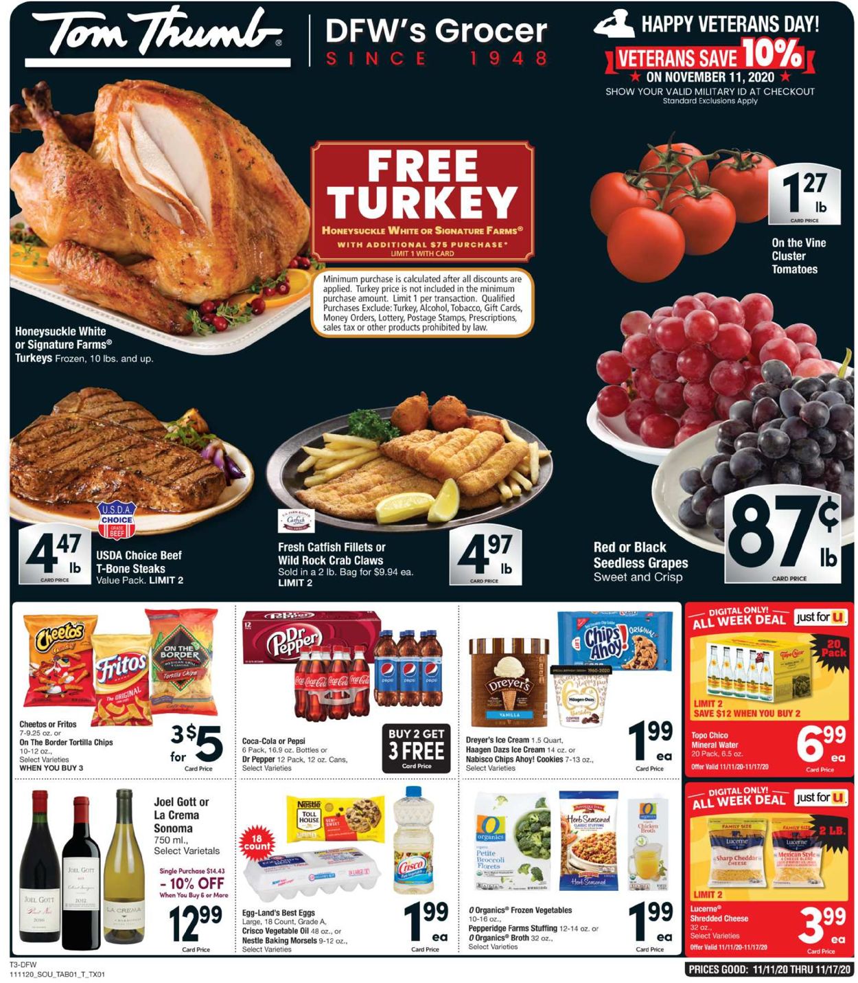 Tom Thumb Ad from 11/11/2020