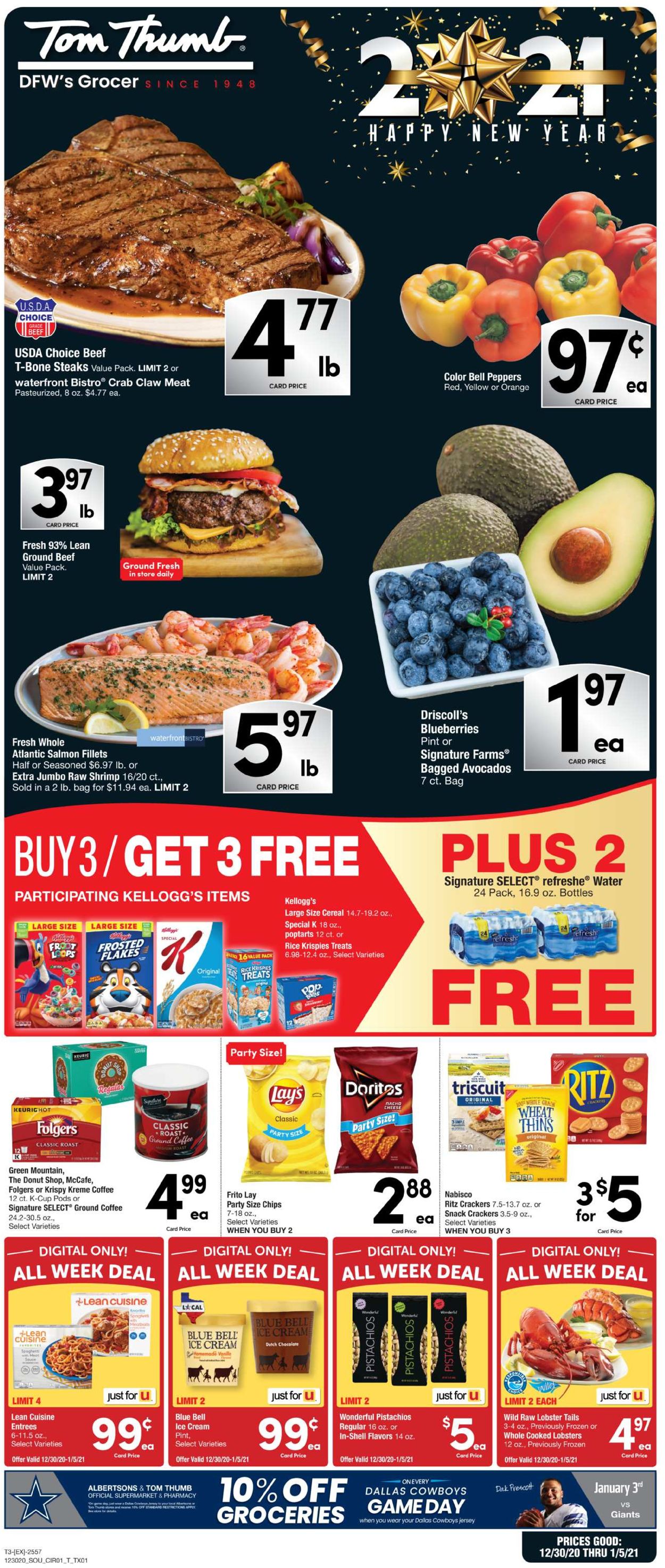 Tom Thumb Ad from 12/30/2020