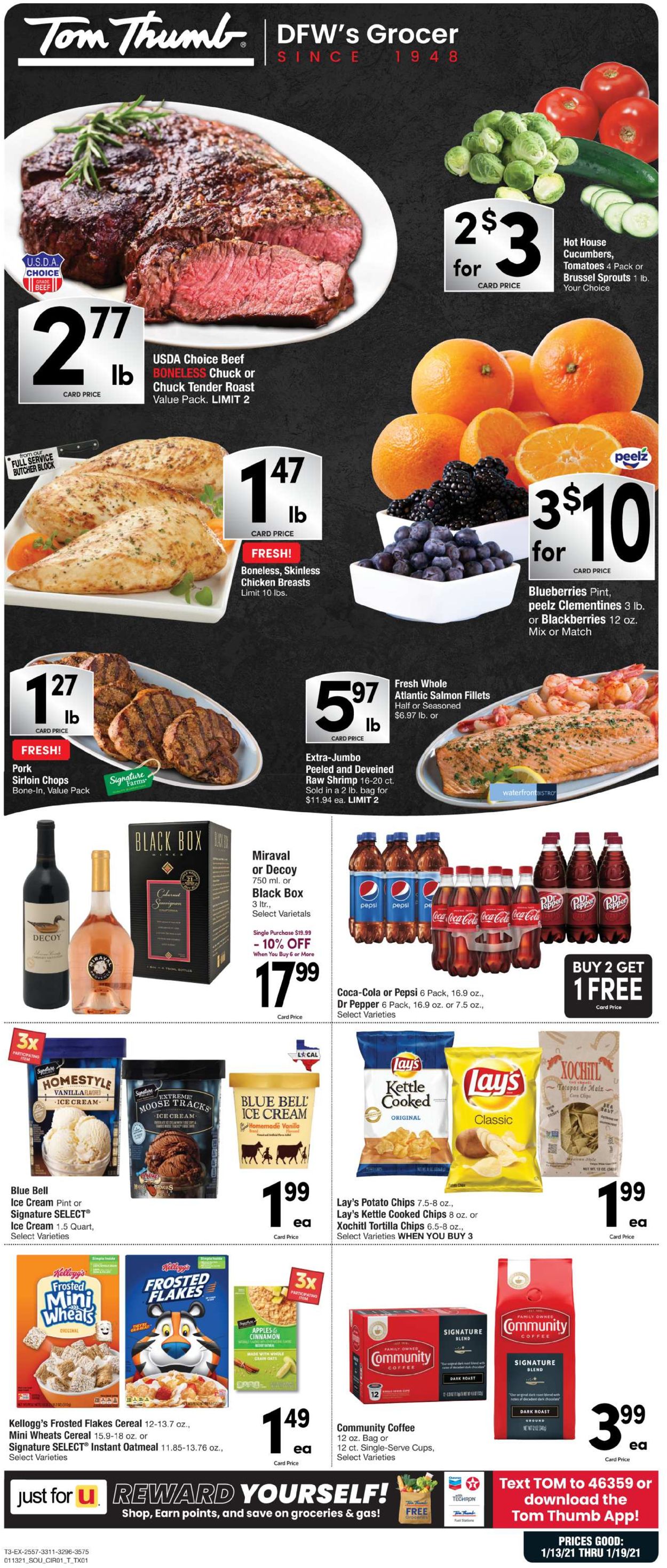 Tom Thumb Ad from 01/13/2021