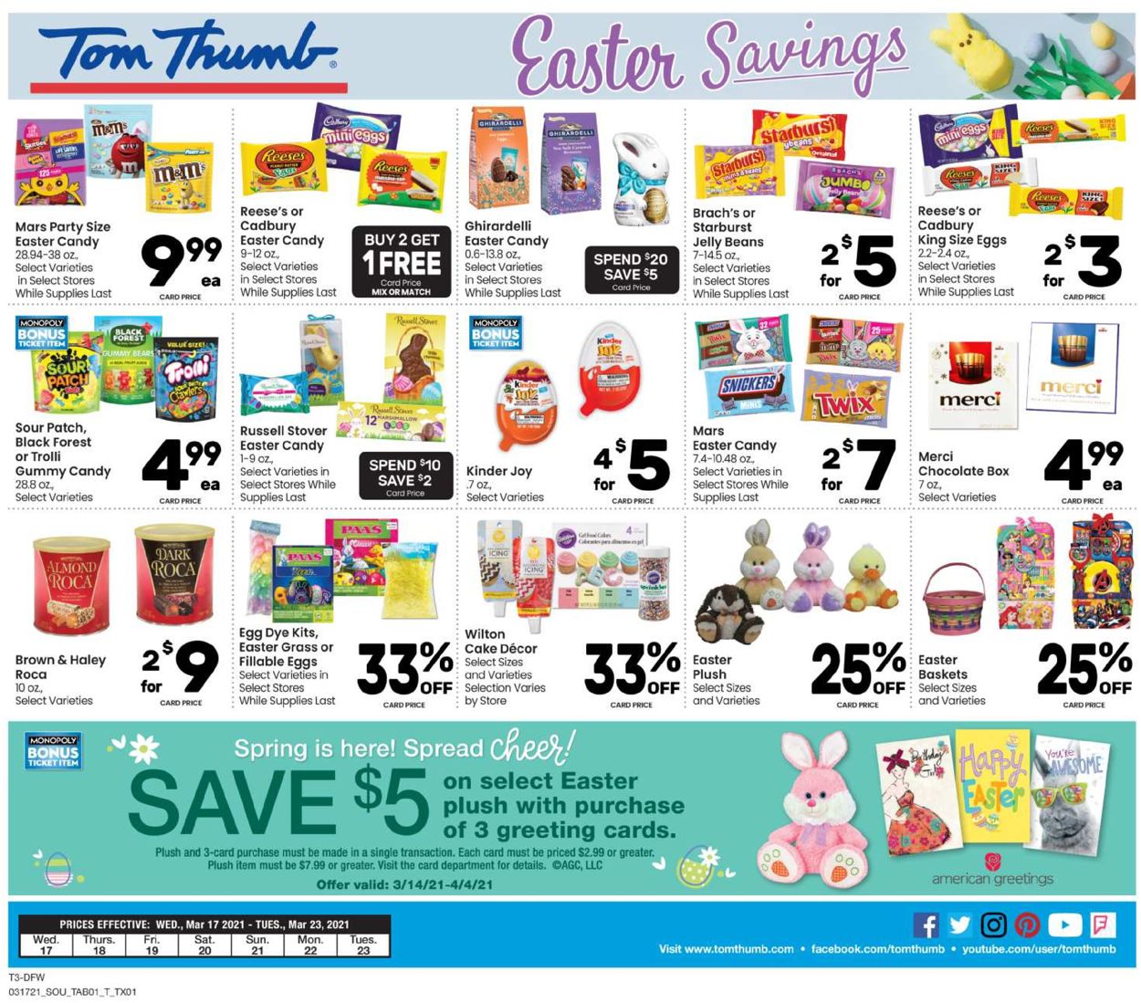Tom Thumb Ad from 03/17/2021