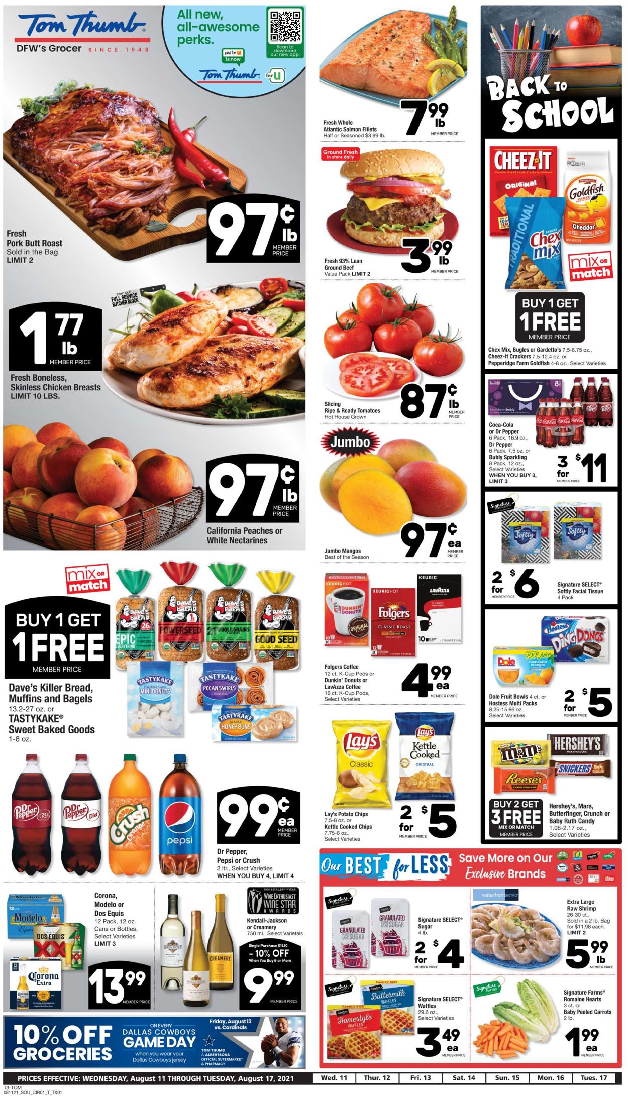 Tom Thumb Ad from 08/11/2021