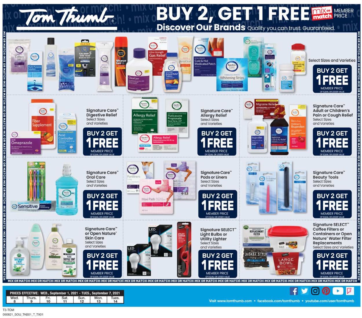 Tom Thumb Ad from 09/08/2021