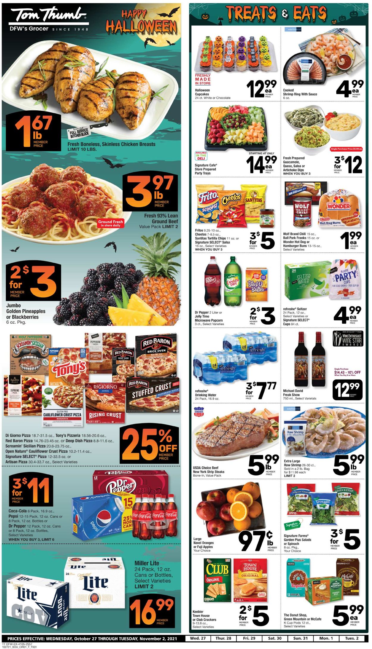 Tom Thumb Ad from 10/27/2021
