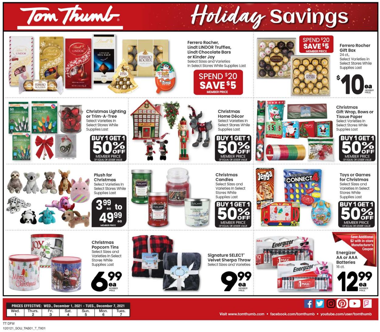 Tom Thumb Ad from 12/01/2021
