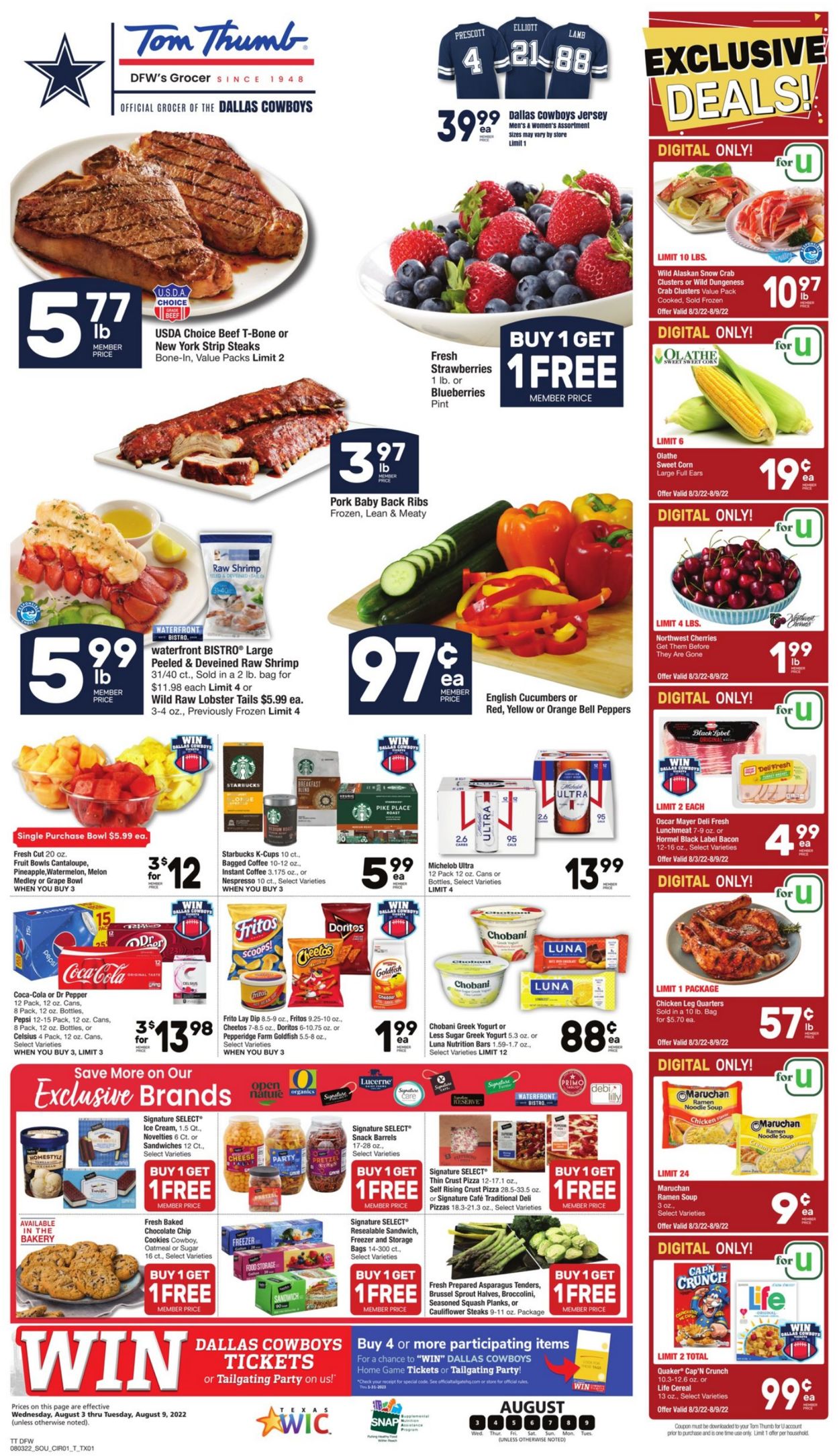 Tom Thumb Ad from 08/03/2022
