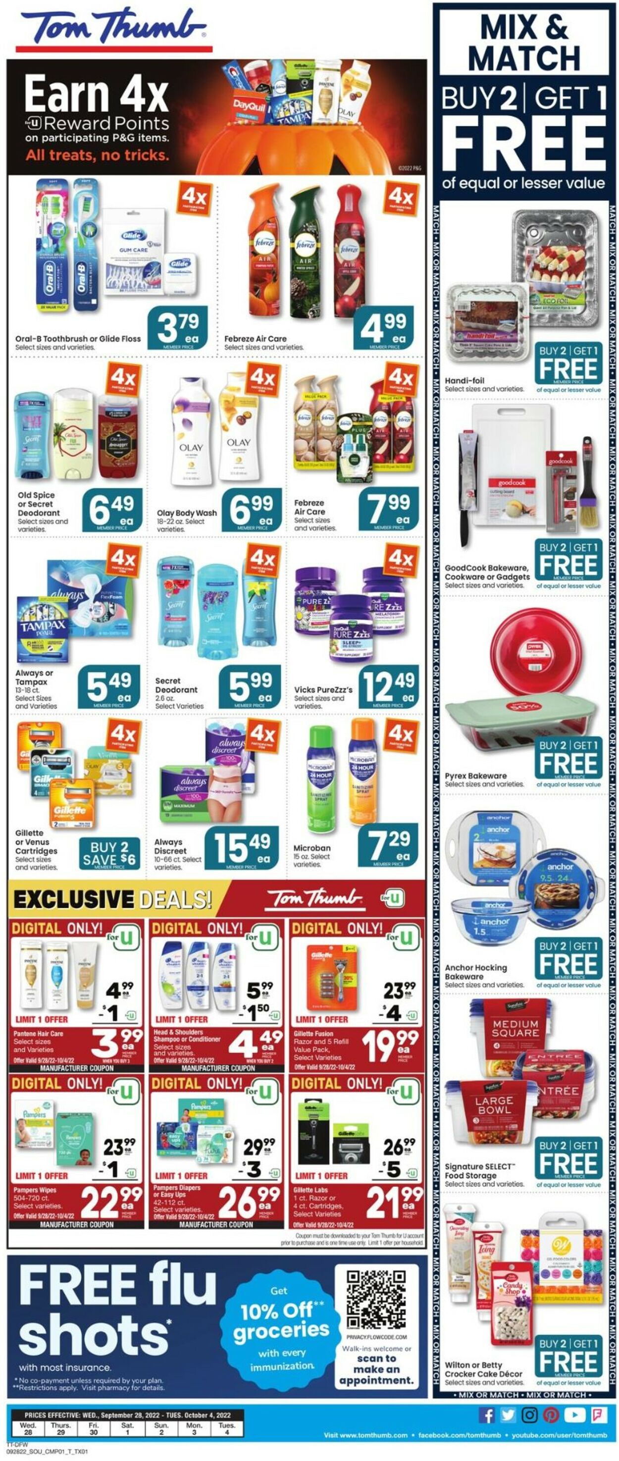 Tom Thumb Ad from 09/28/2022