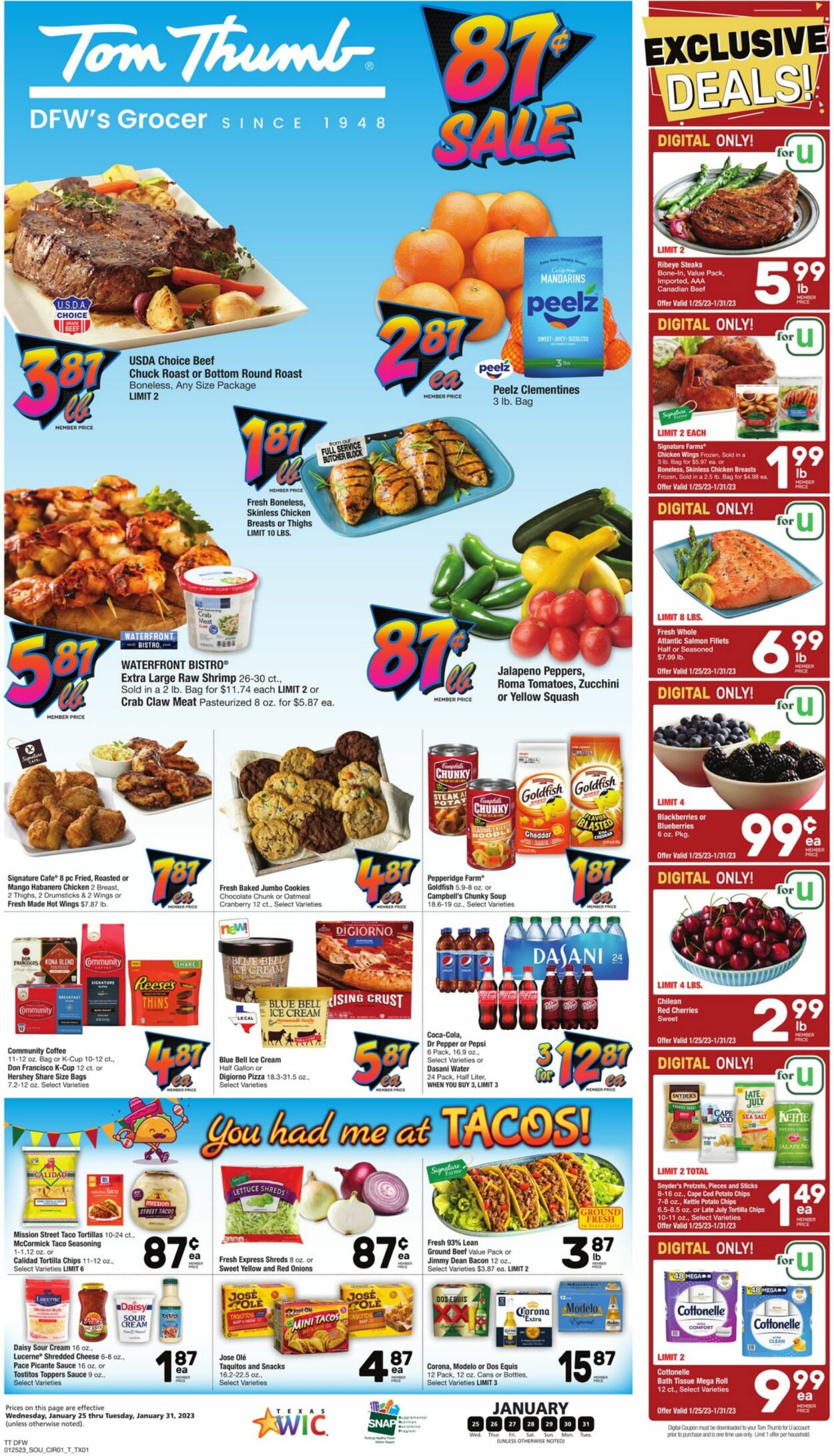 Tom Thumb Ad from 01/25/2023