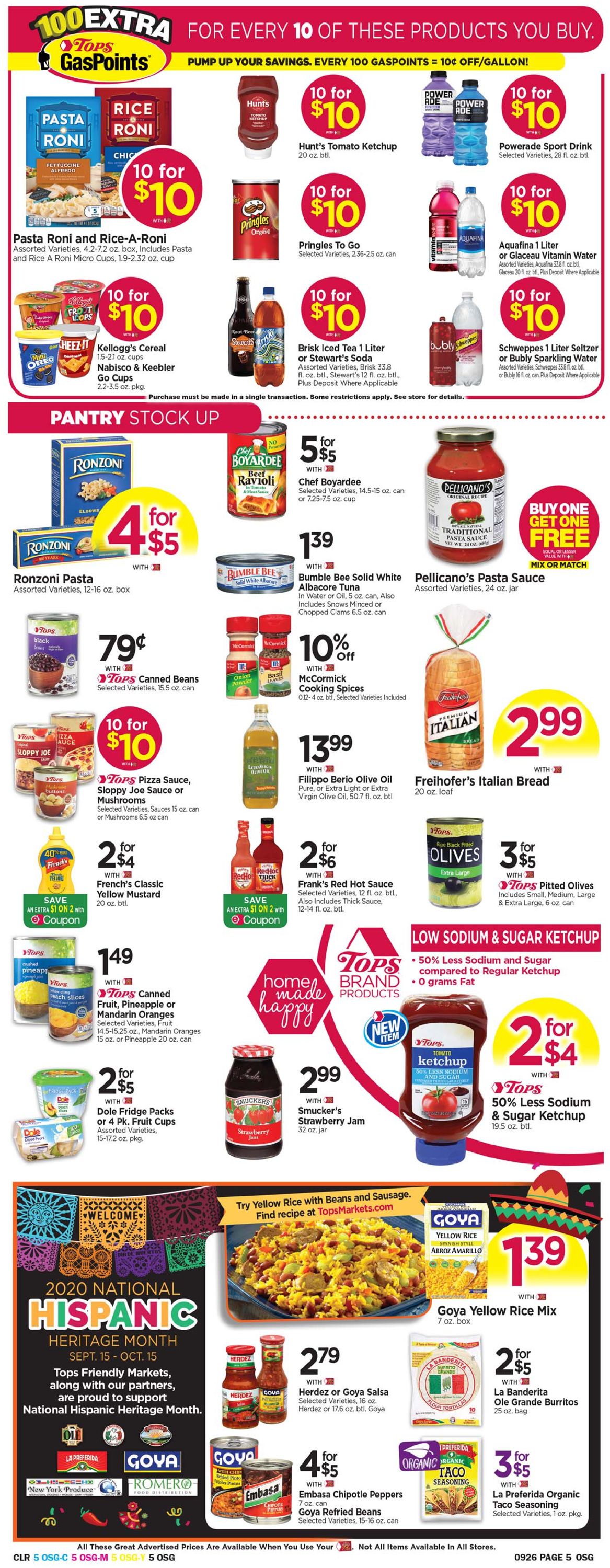 Tops Friendly Markets Ad from 09/20/2020