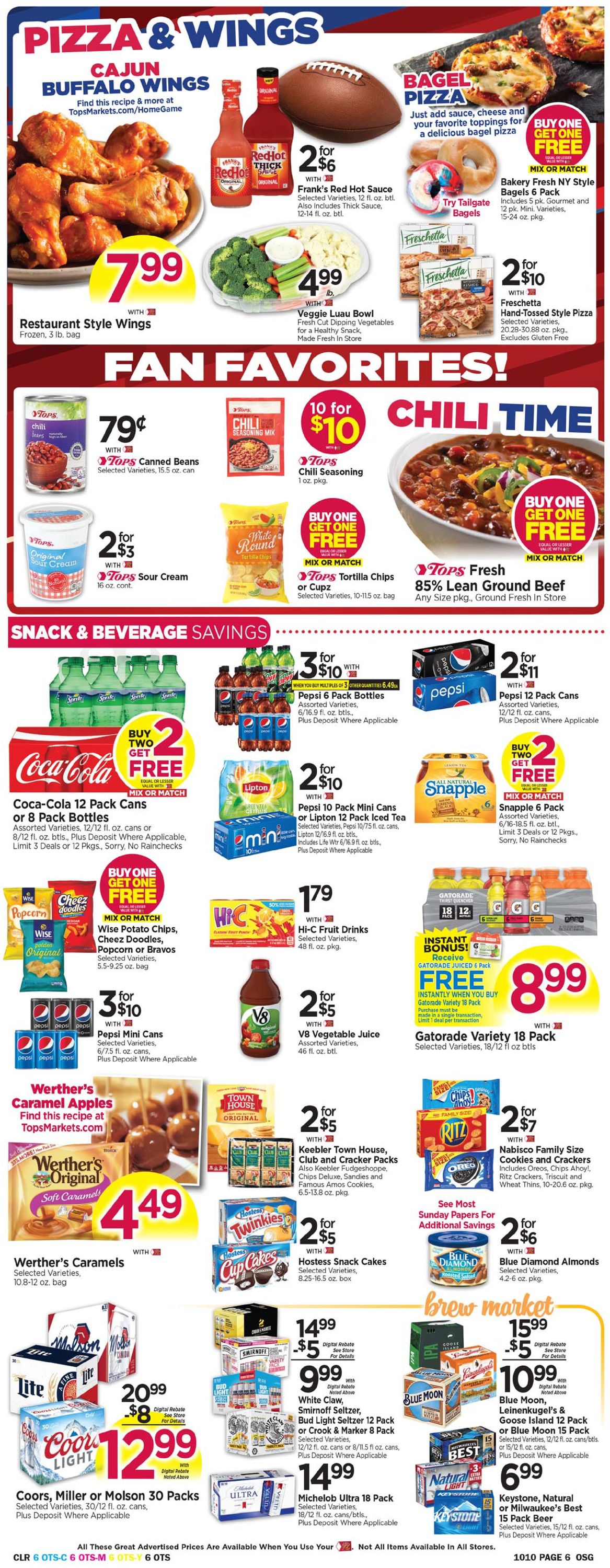 Tops Friendly Markets Ad from 10/04/2020