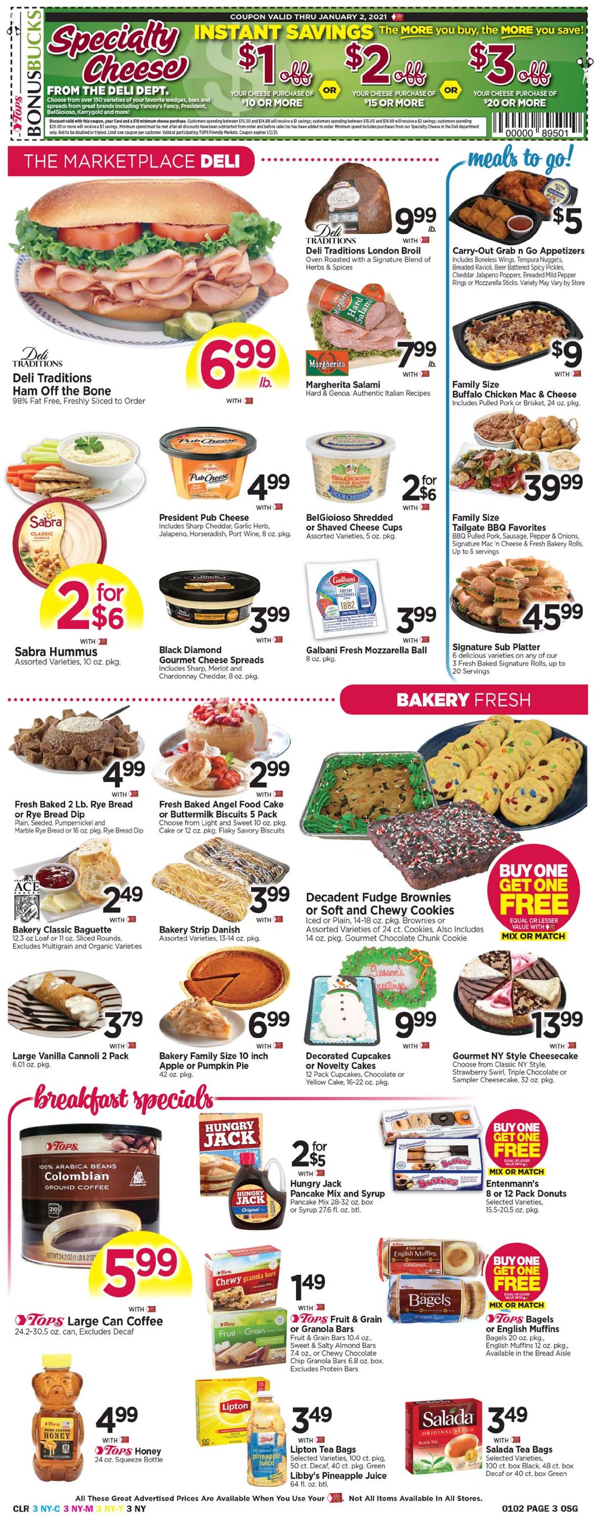 Tops Friendly Markets Ad from 12/27/2020