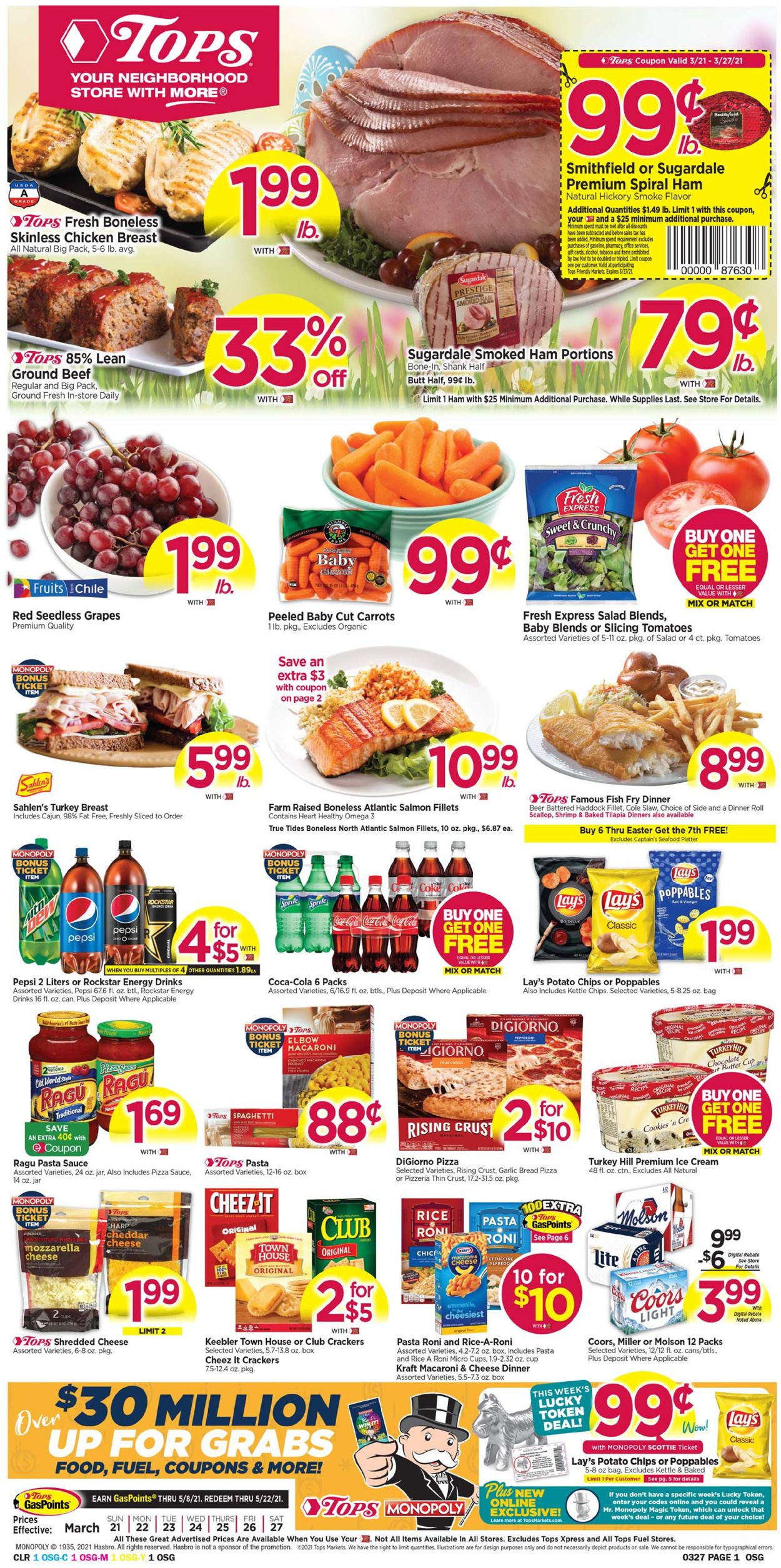 Tops Friendly Markets Ad from 03/21/2021