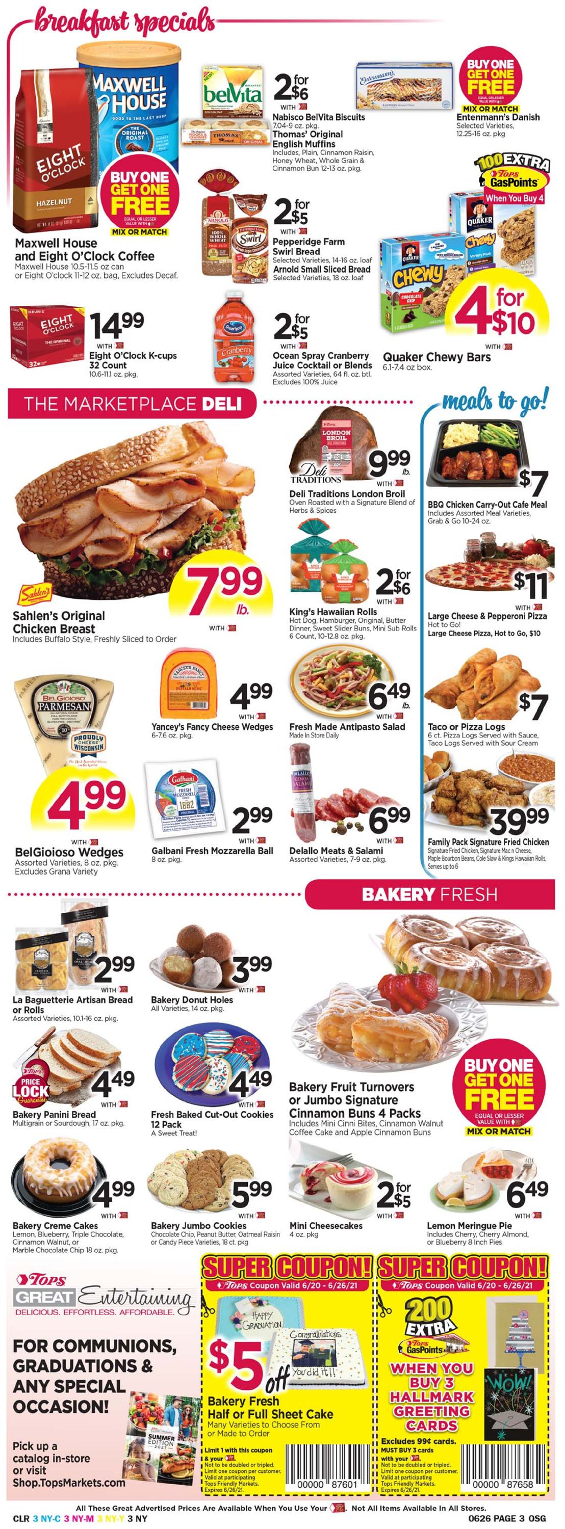 Tops Friendly Markets Ad from 06/20/2021