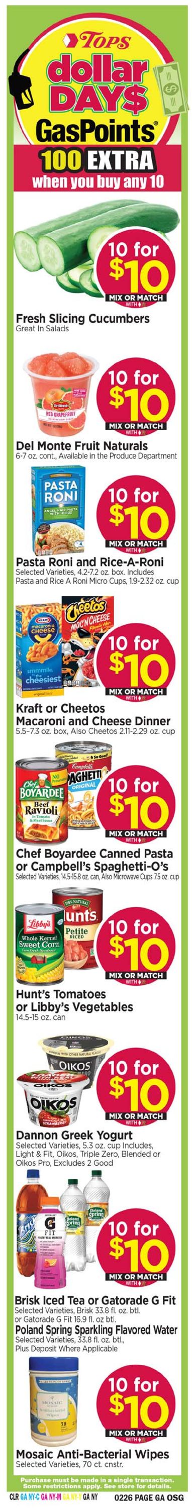 Tops Friendly Markets Ad from 02/20/2022