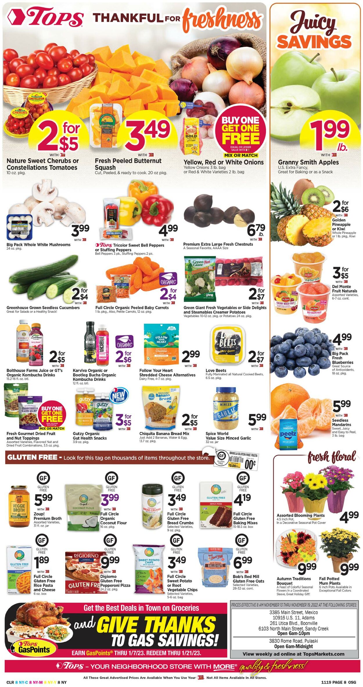 Tops Friendly Markets Ad from 11/13/2022