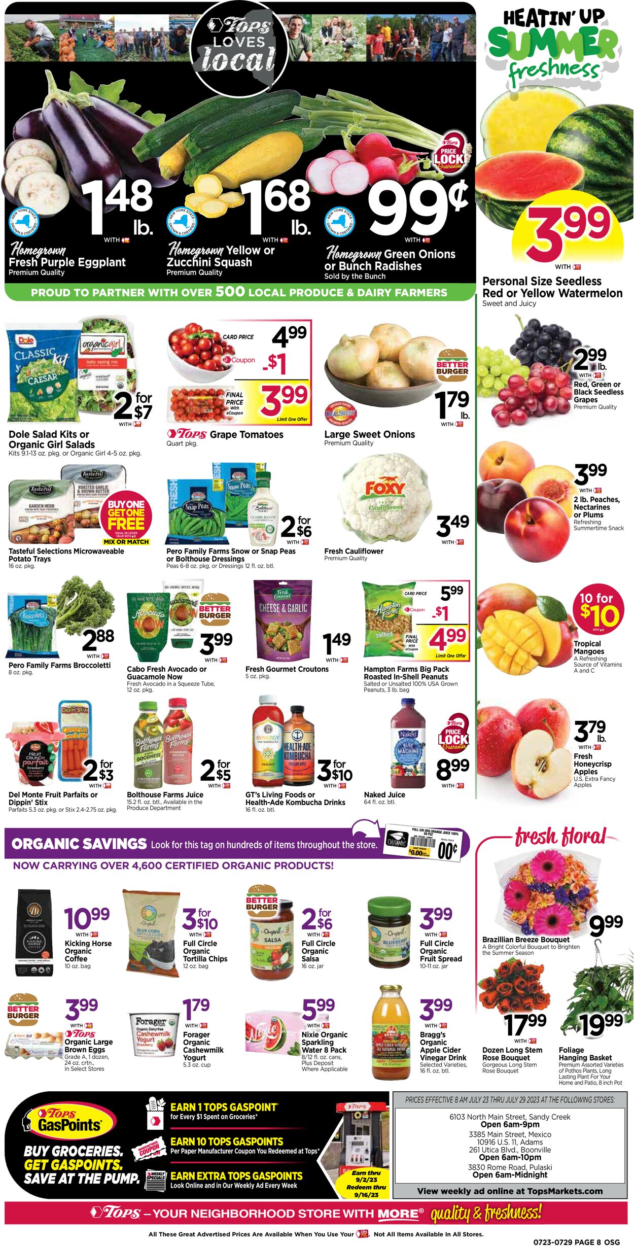 Tops Friendly Markets Ad from 07/23/2023
