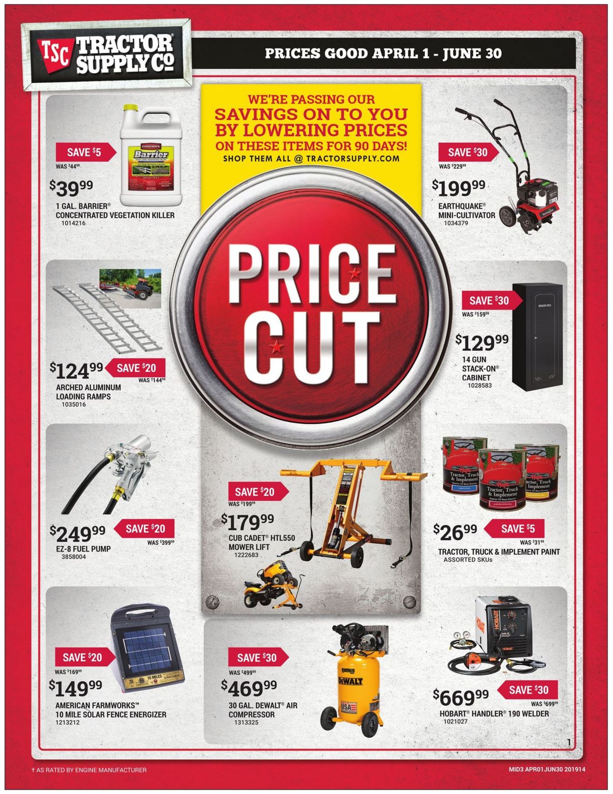 Tractor Supply Ad from 04/01/2019