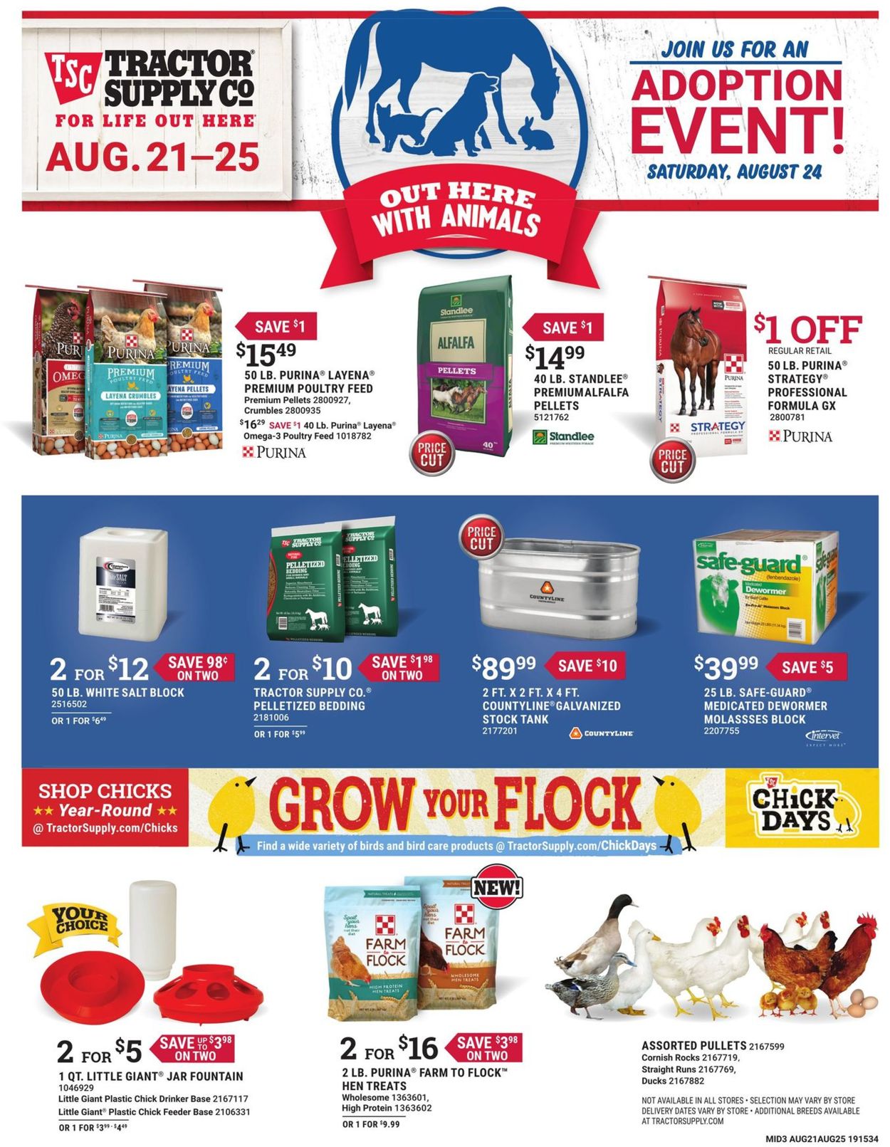 Tractor Supply Ad from 08/21/2019