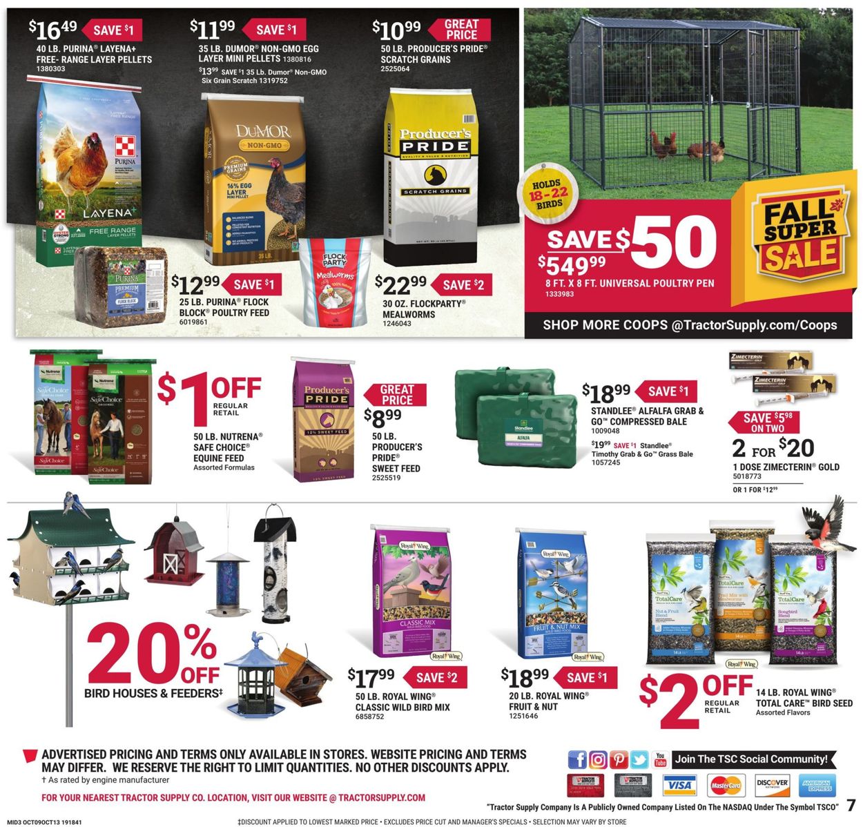 Tractor Supply Ad from 10/09/2019