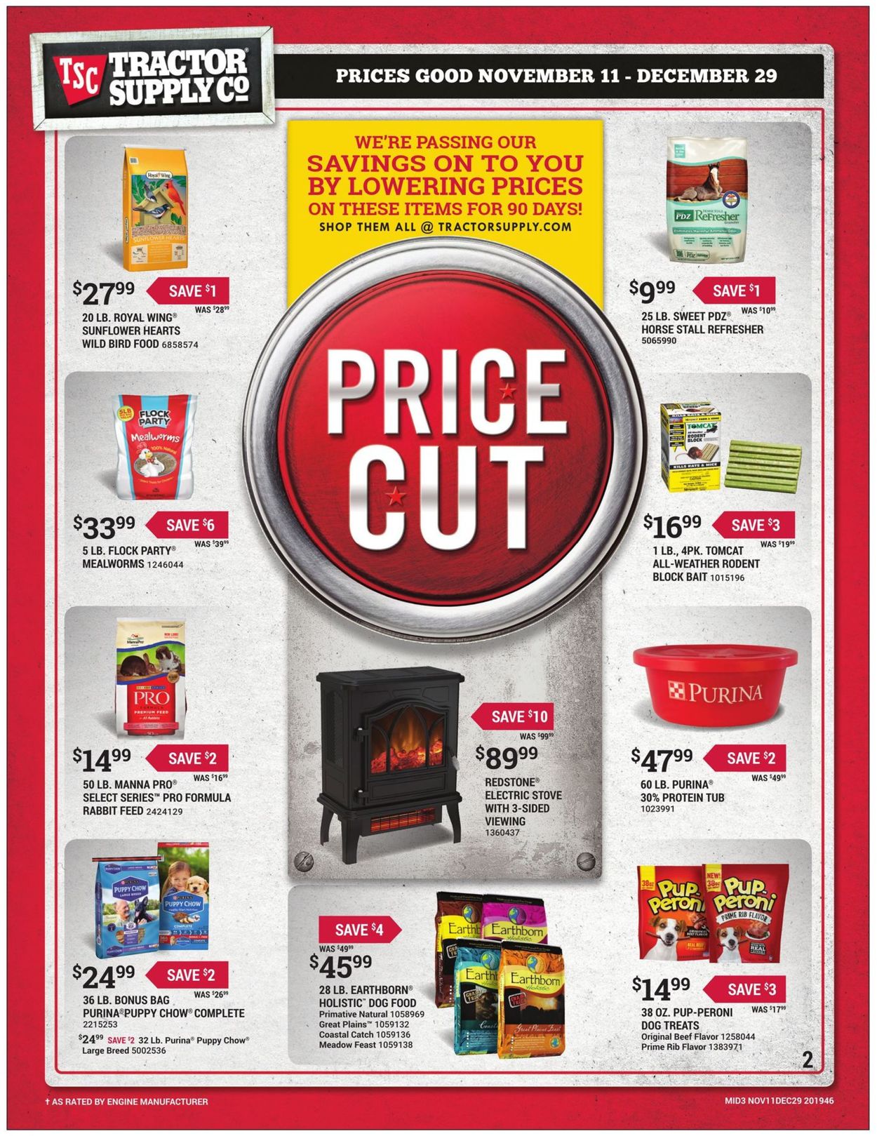 Tractor Supply Ad from 11/11/2019