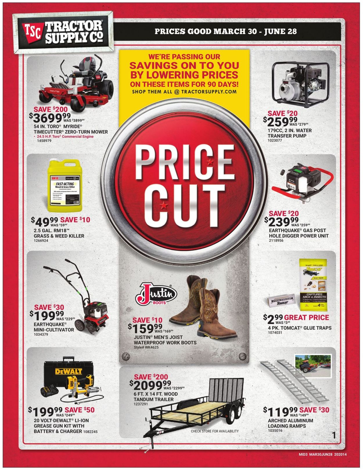 Tractor Supply Ad from 03/30/2020