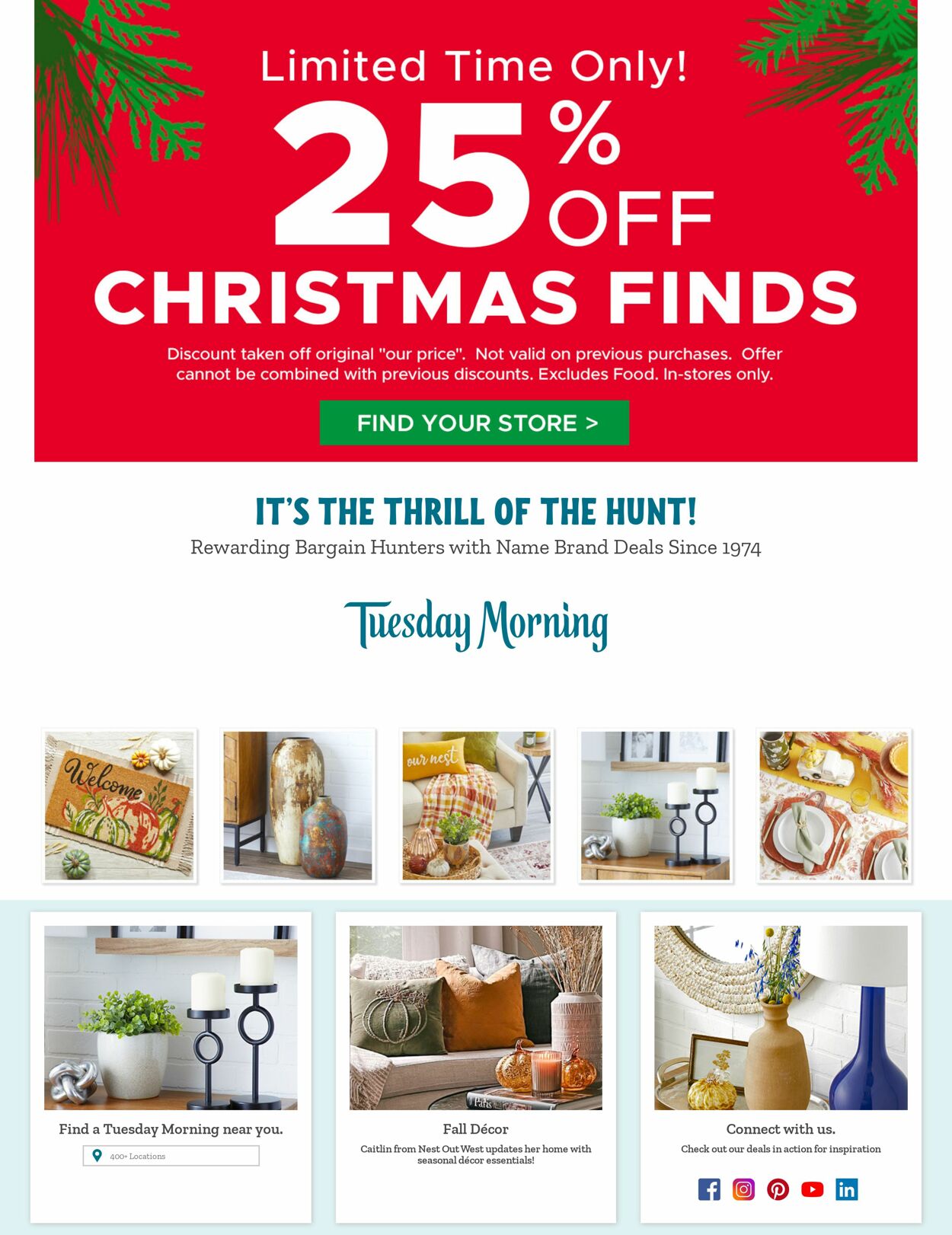 Tuesday Morning Ad from 11/24/2022