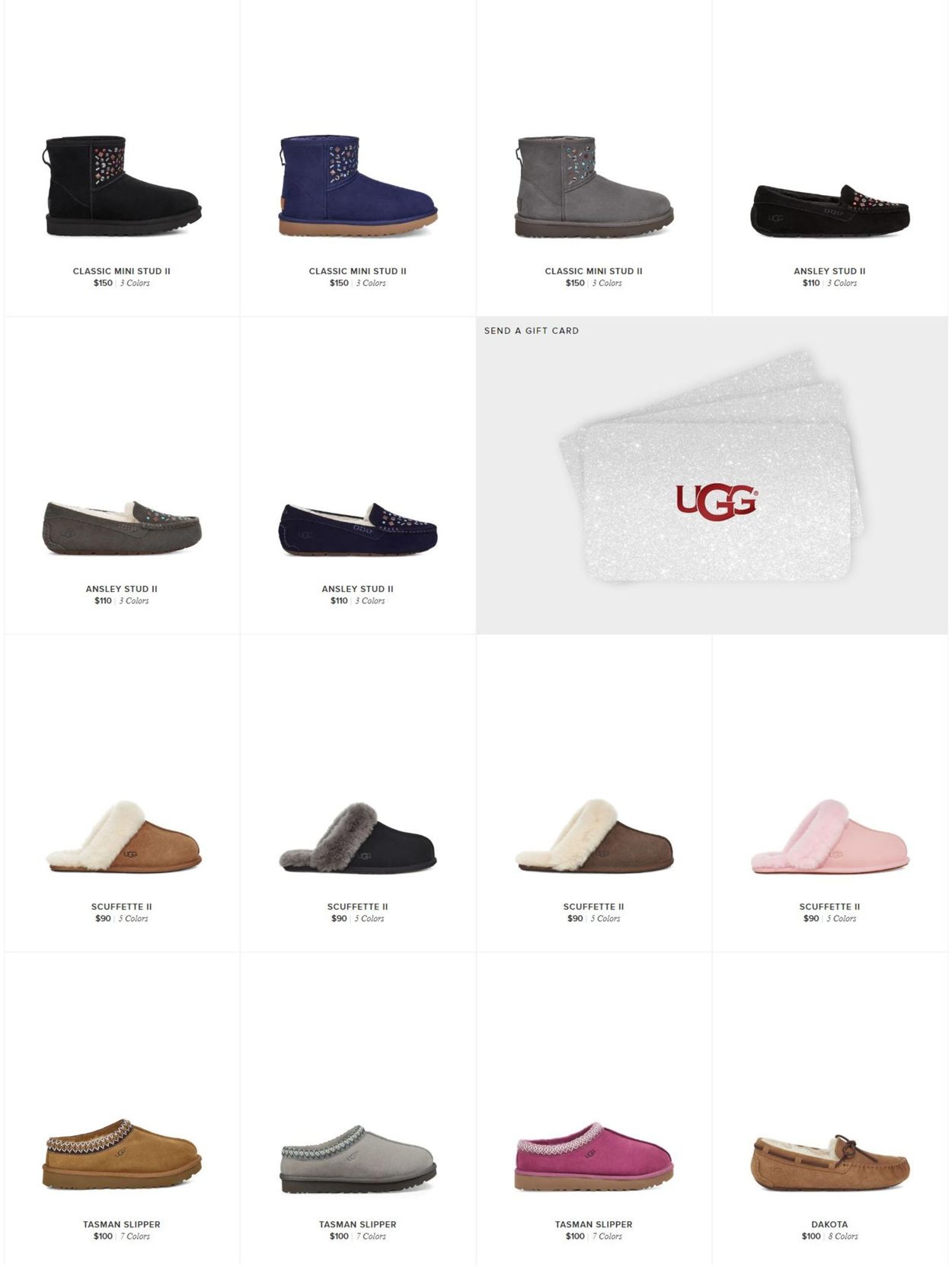 UGG Ad from 11/27/2020