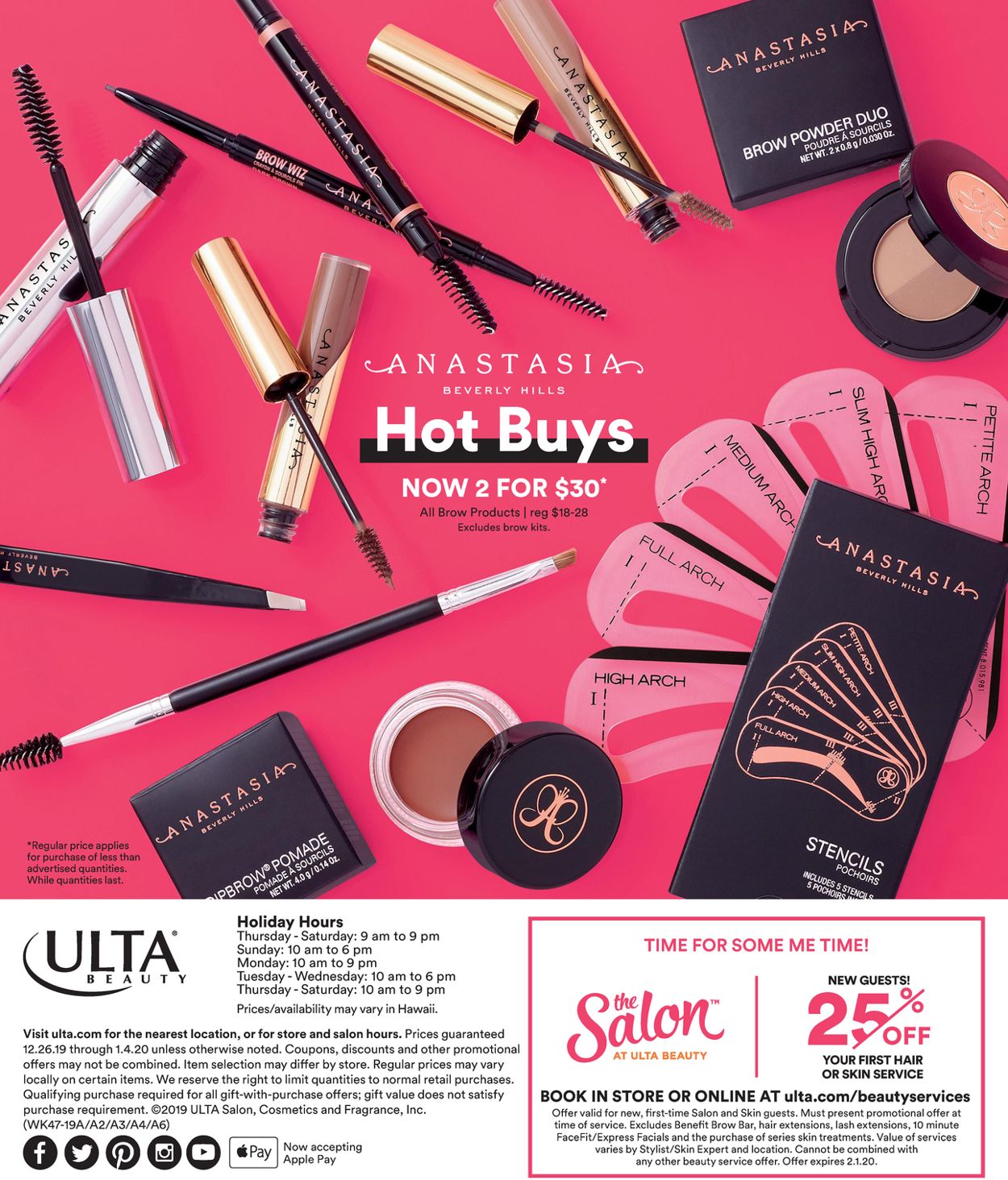 Ulta Beauty Ad from 12/26/2019