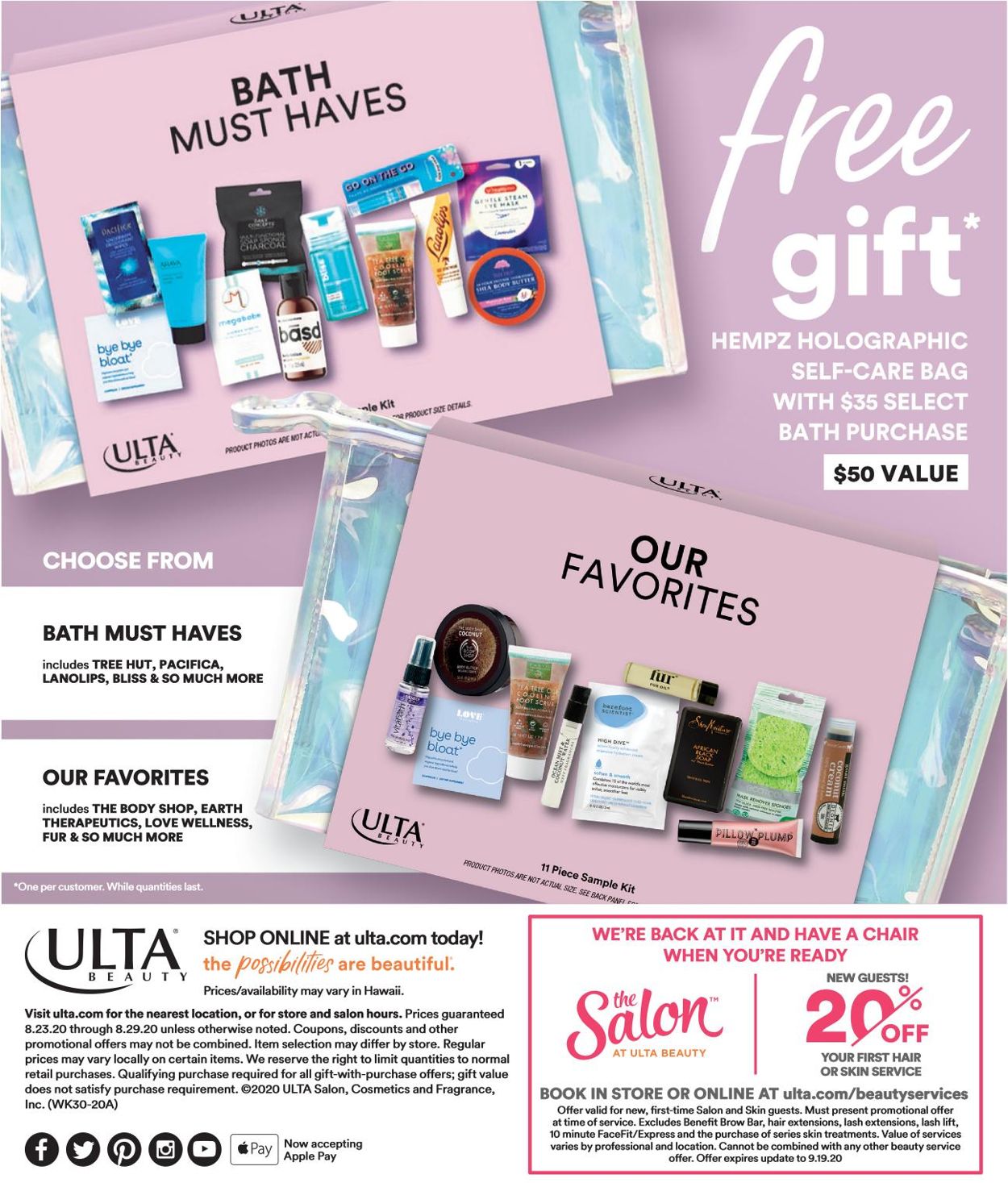 Ulta Beauty Ad from 08/23/2020