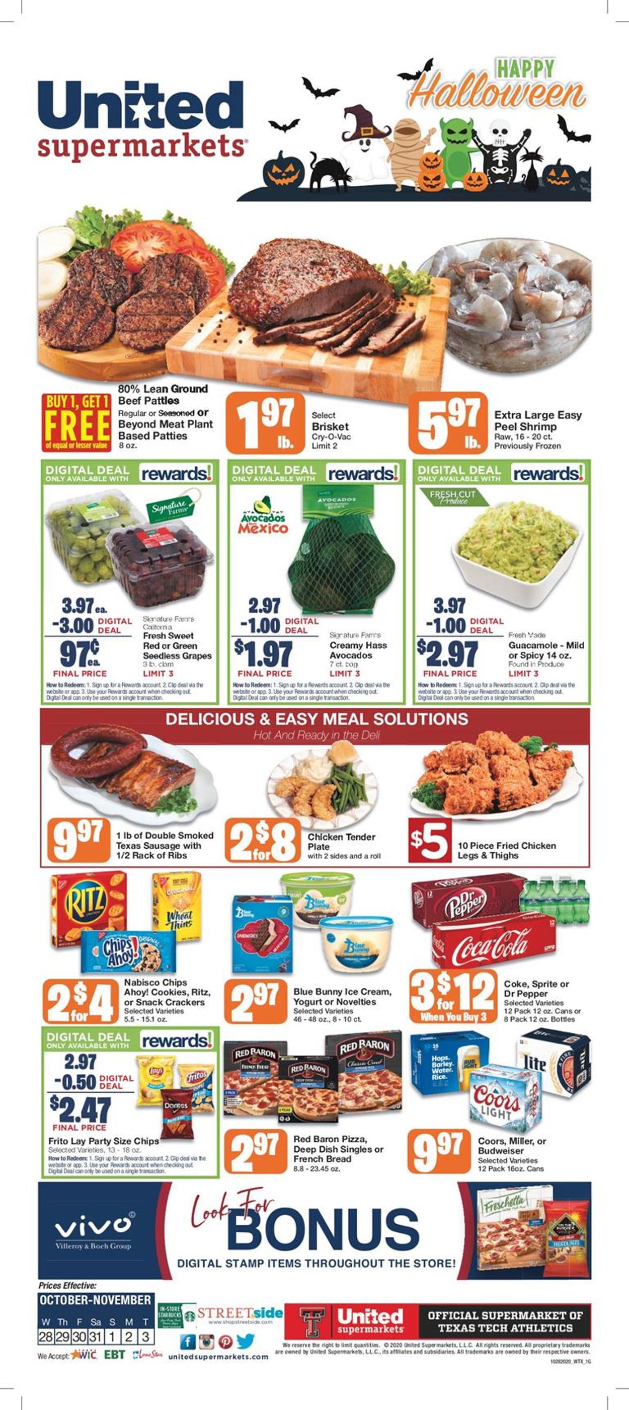 United Supermarkets Ad from 10/28/2020