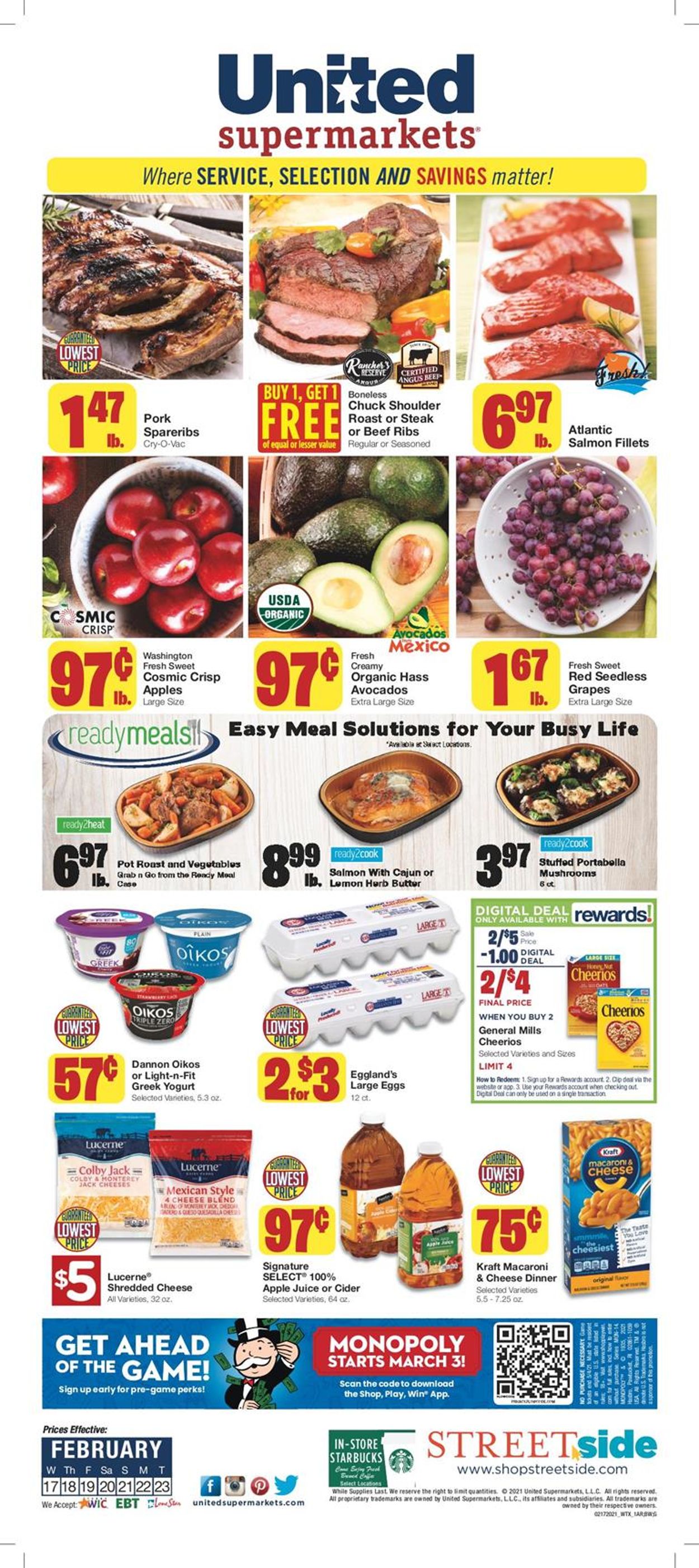 United Supermarkets Ad from 02/17/2021