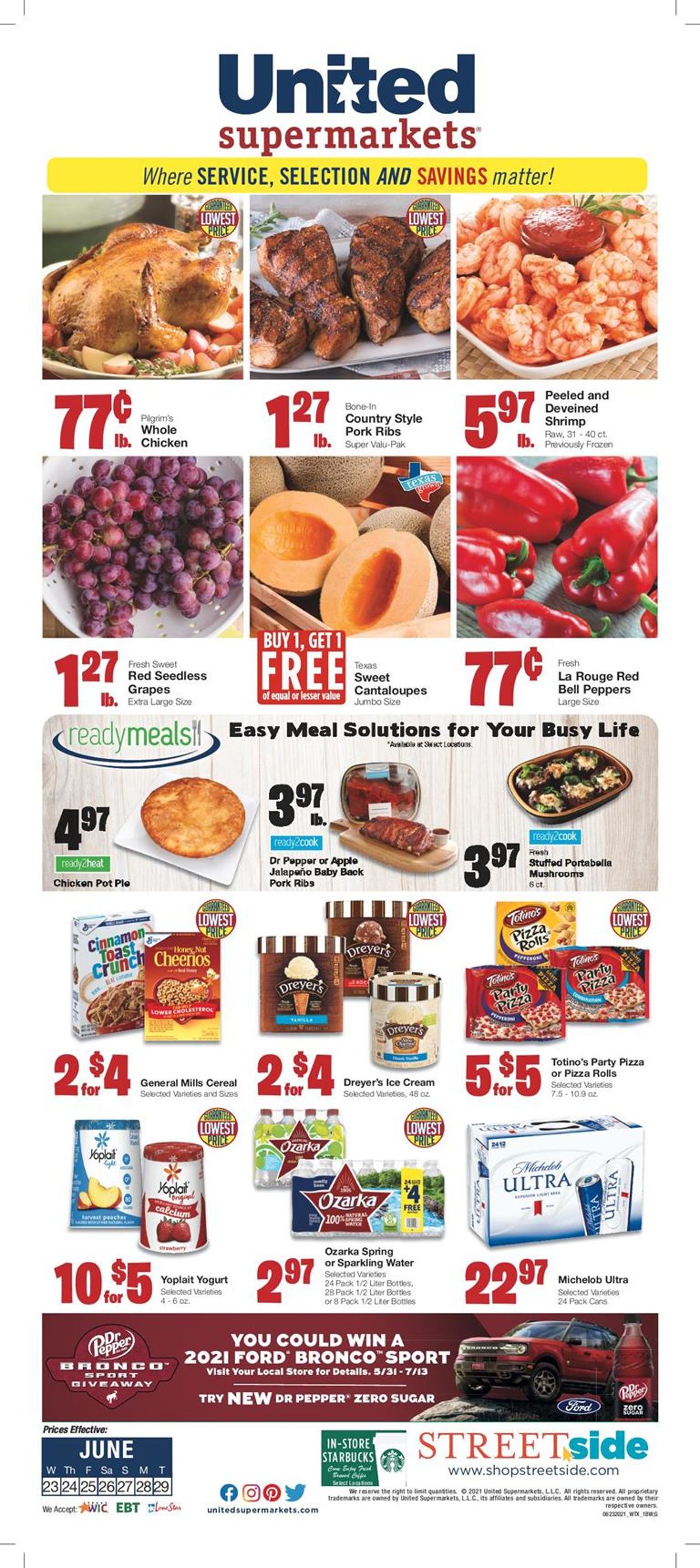 United Supermarkets Ad from 06/23/2021