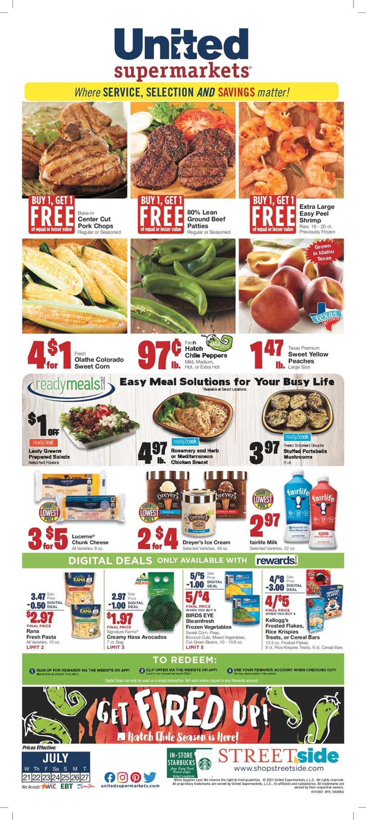 United Supermarkets Ad from 07/21/2021