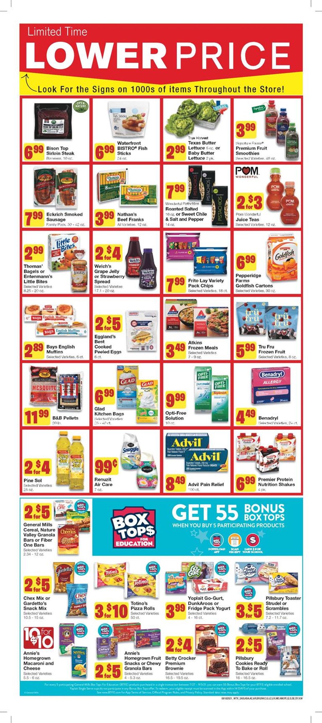 United Supermarkets Ad from 08/18/2021