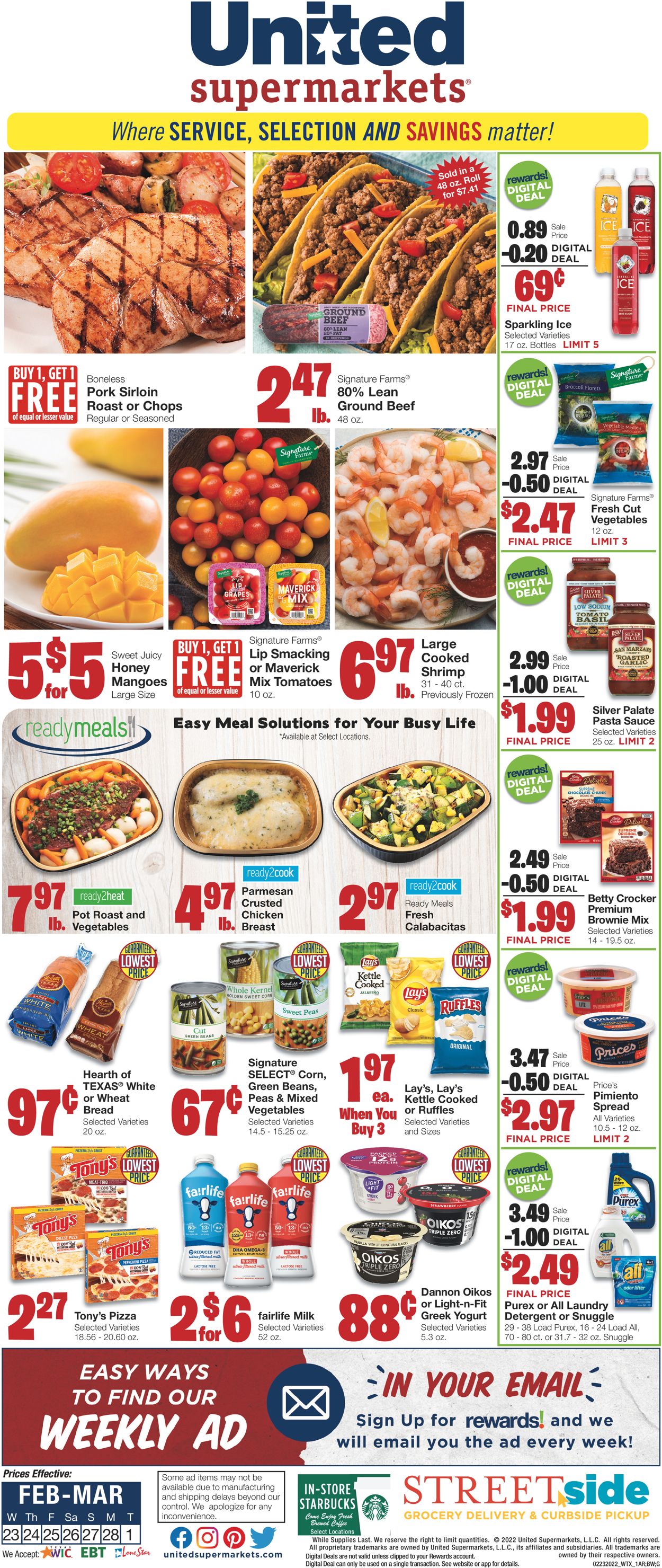 United Supermarkets Ad from 02/23/2022