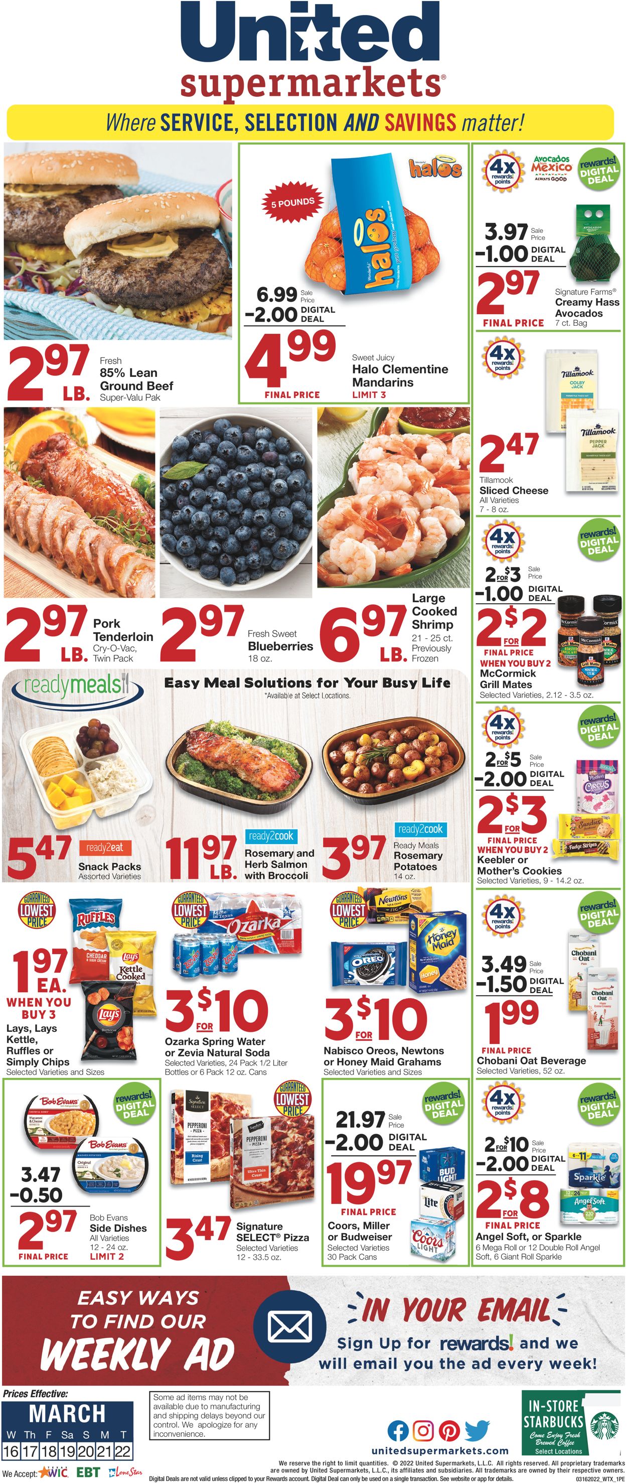 United Supermarkets Ad from 03/16/2022
