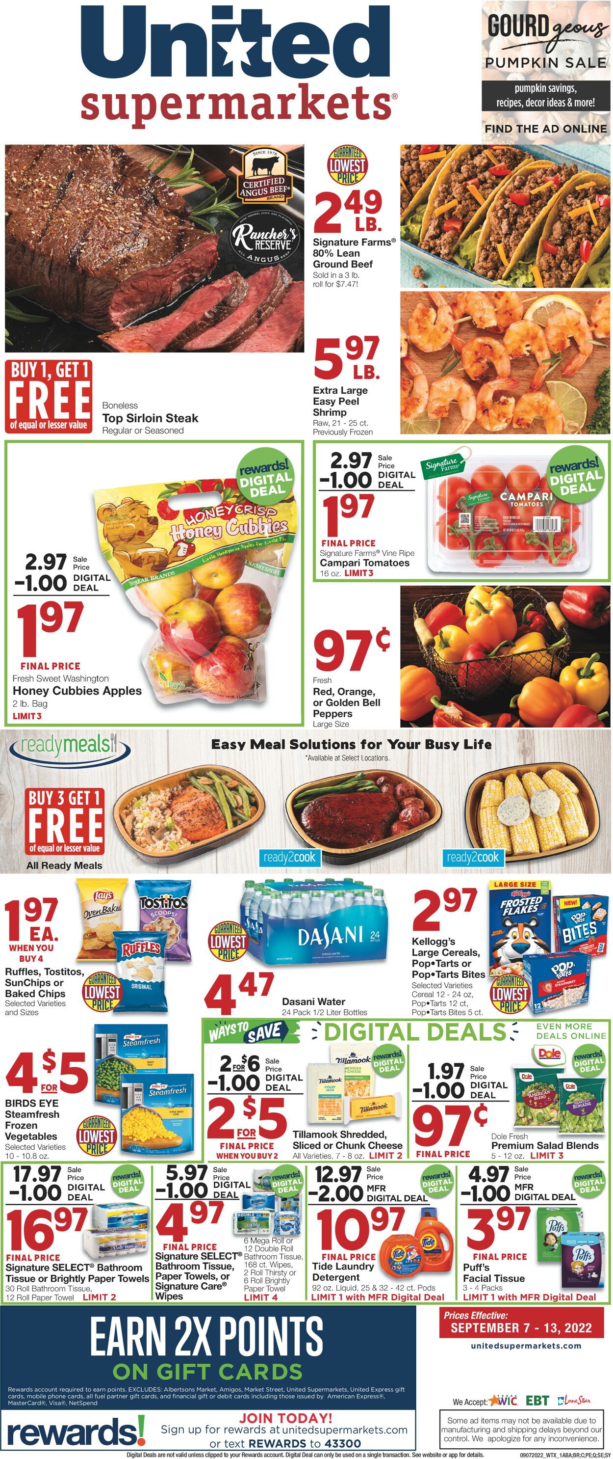 United Supermarkets Ad from 09/07/2022