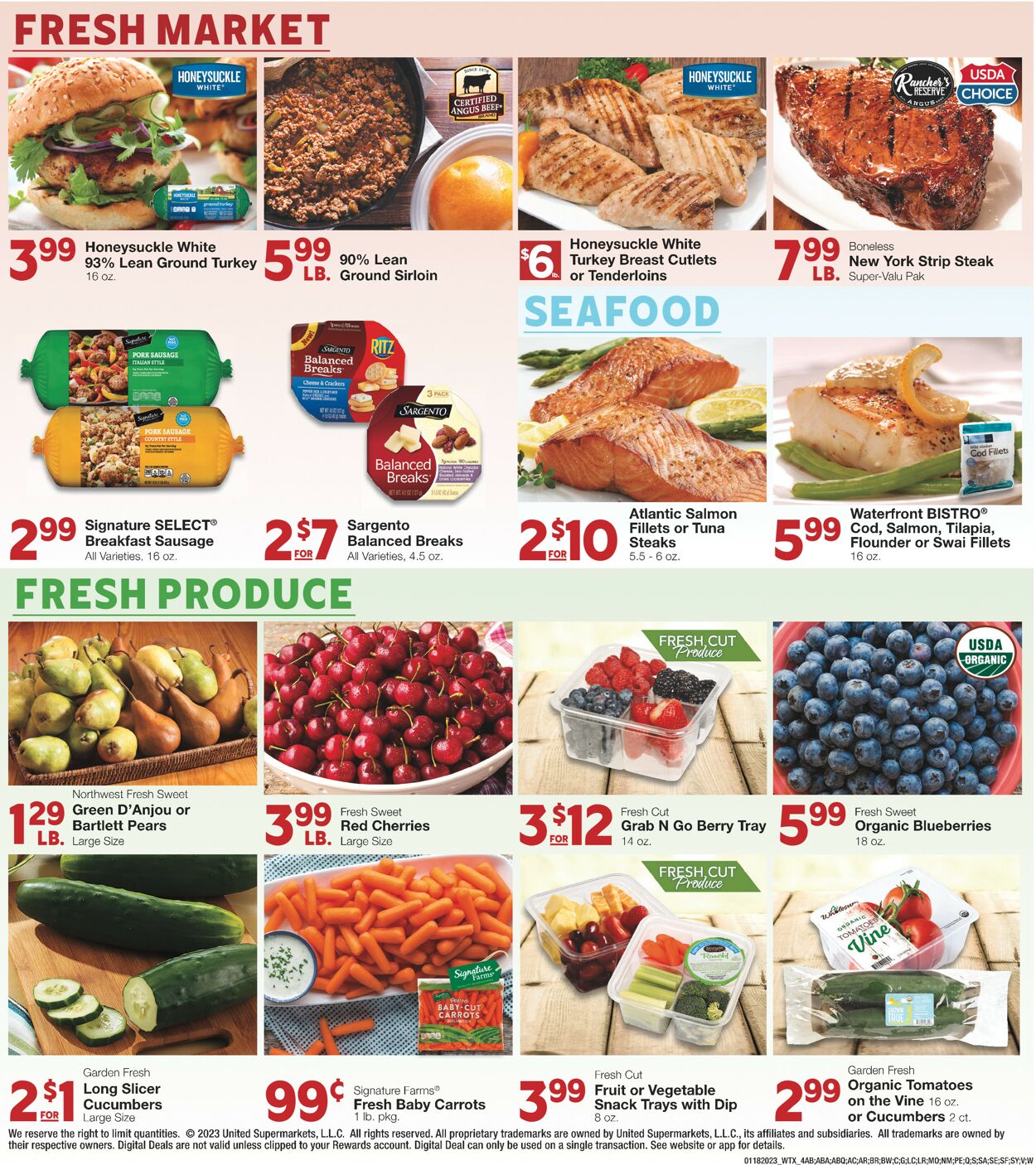 United Supermarkets Ad from 01/18/2023