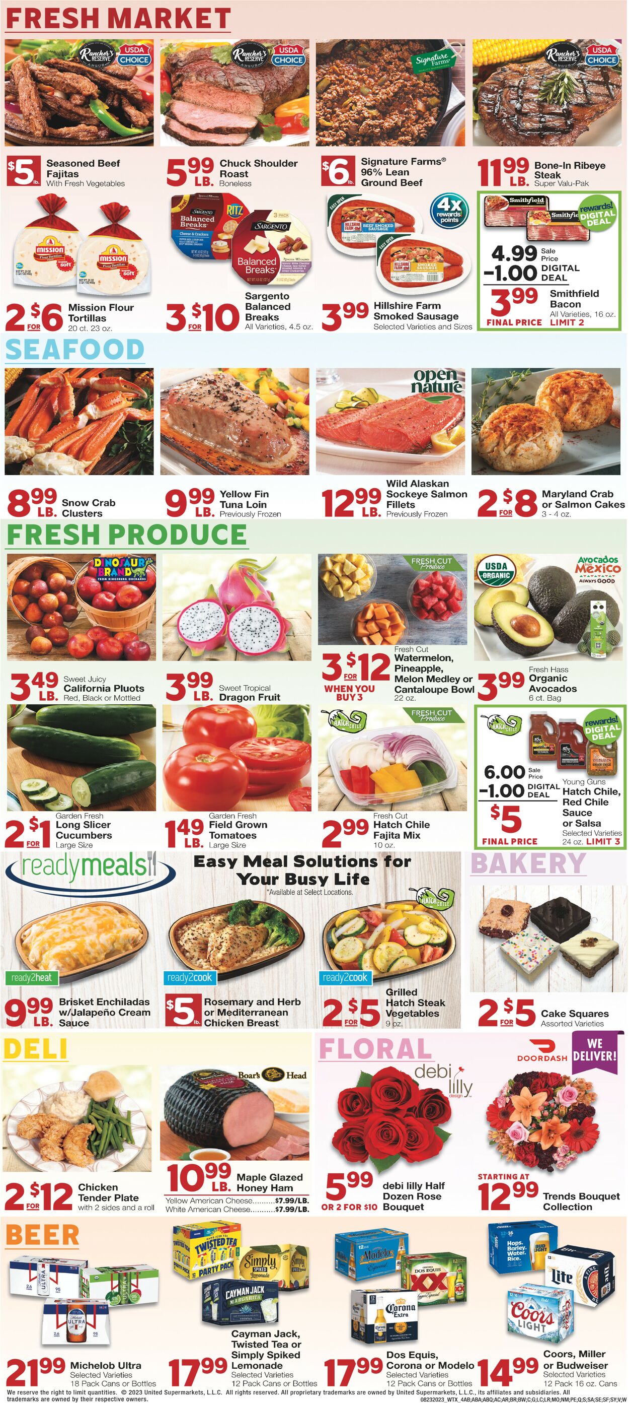 United Supermarkets Ad from 08/23/2023