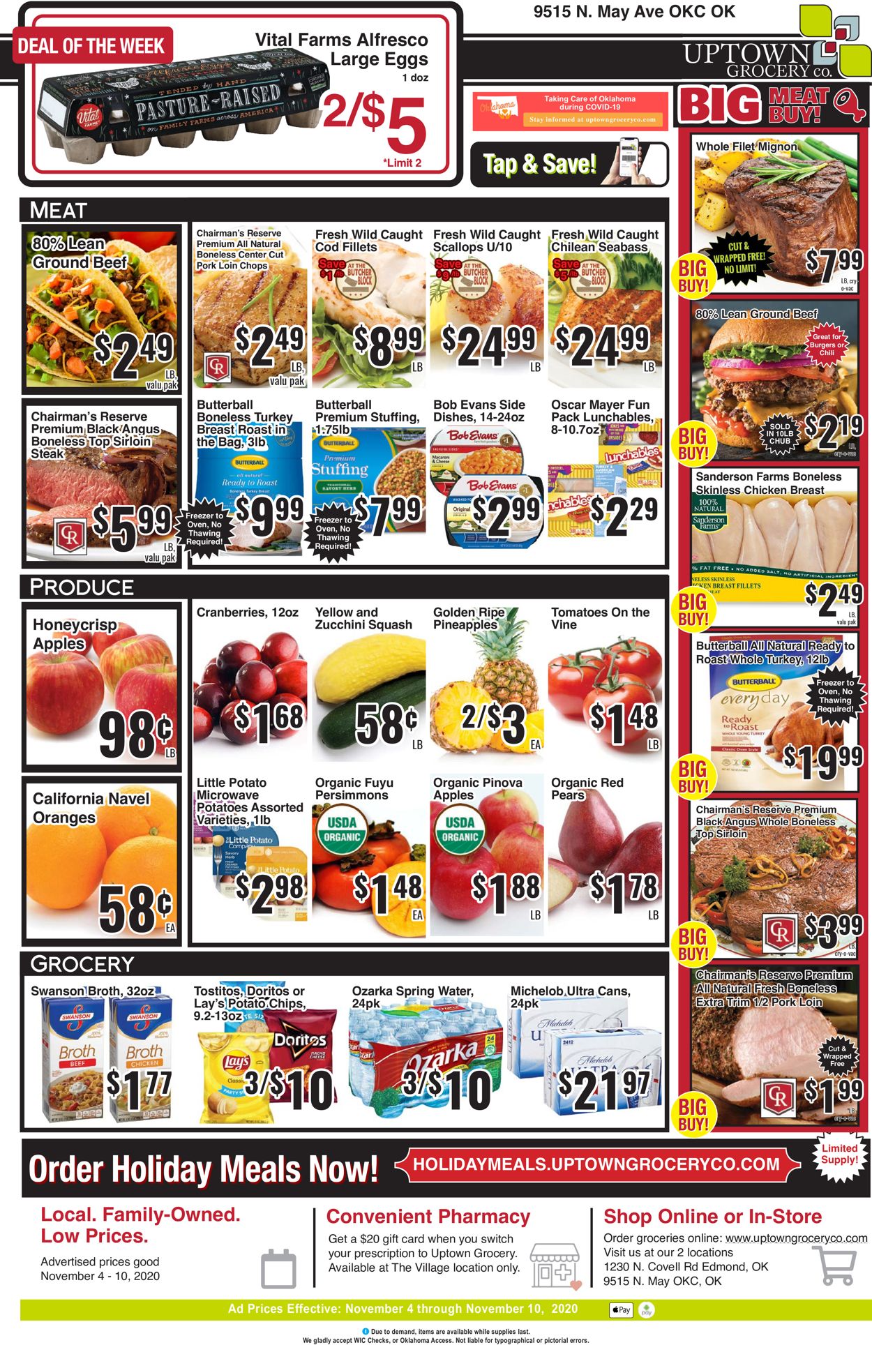 Uptown Grocery Co. Ad from 11/04/2020