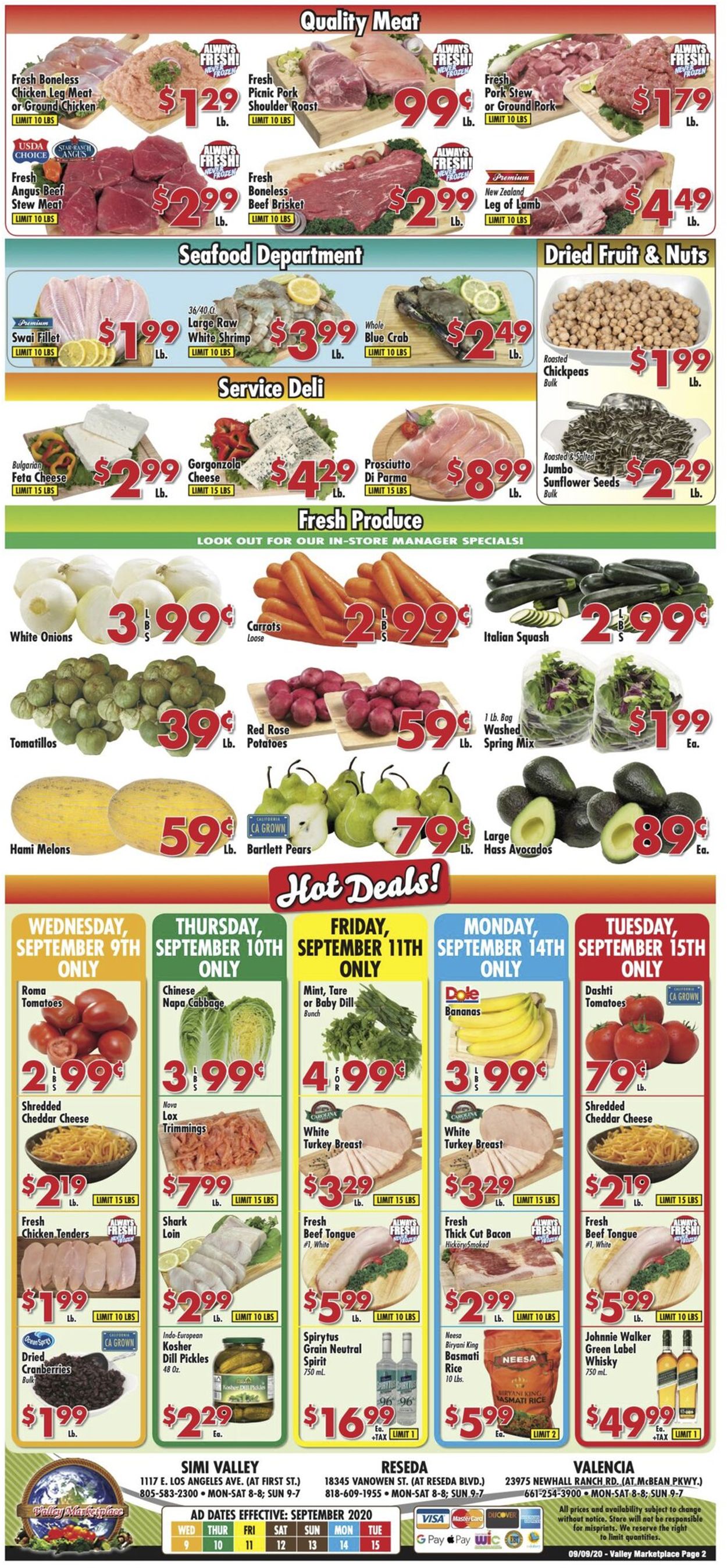 Valley Marketplace Ad from 09/09/2020