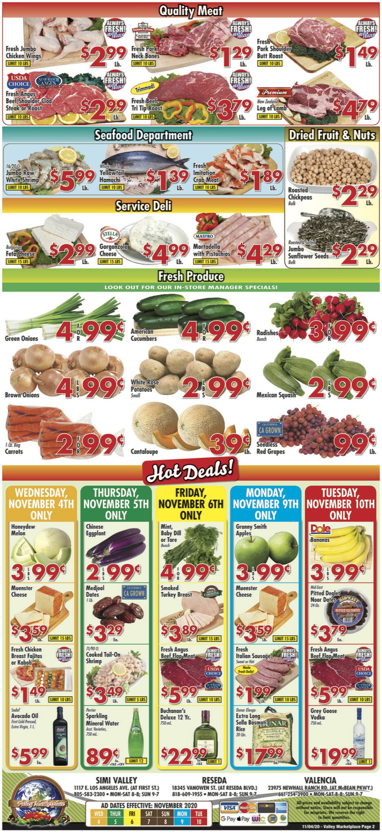 Valley Marketplace Ad from 11/04/2020