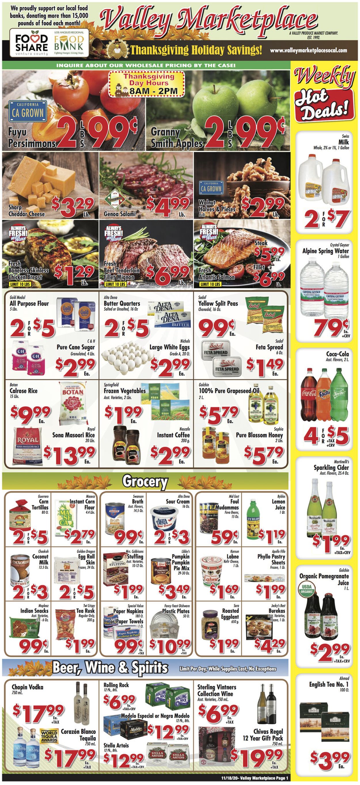Valley Marketplace Ad from 11/18/2020