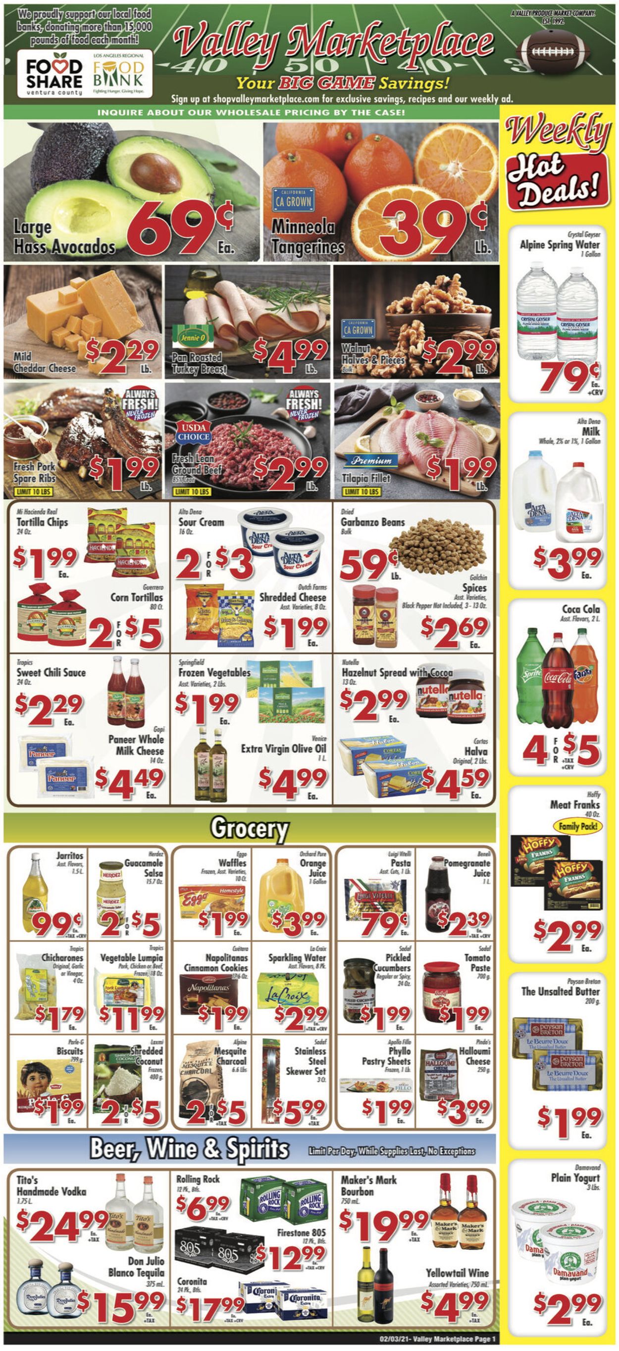 Valley Marketplace Ad from 02/03/2021