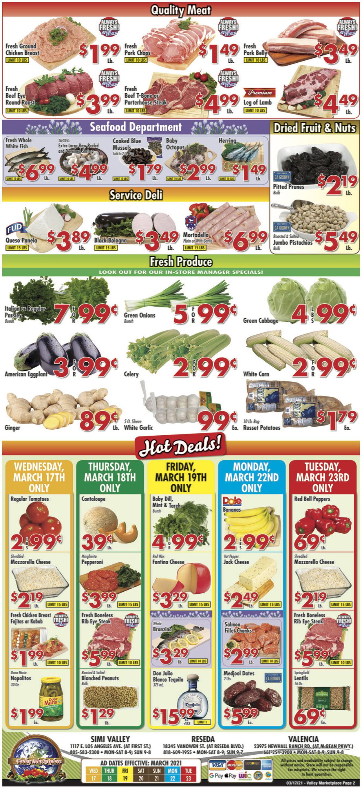 Valley Marketplace Ad from 03/17/2021