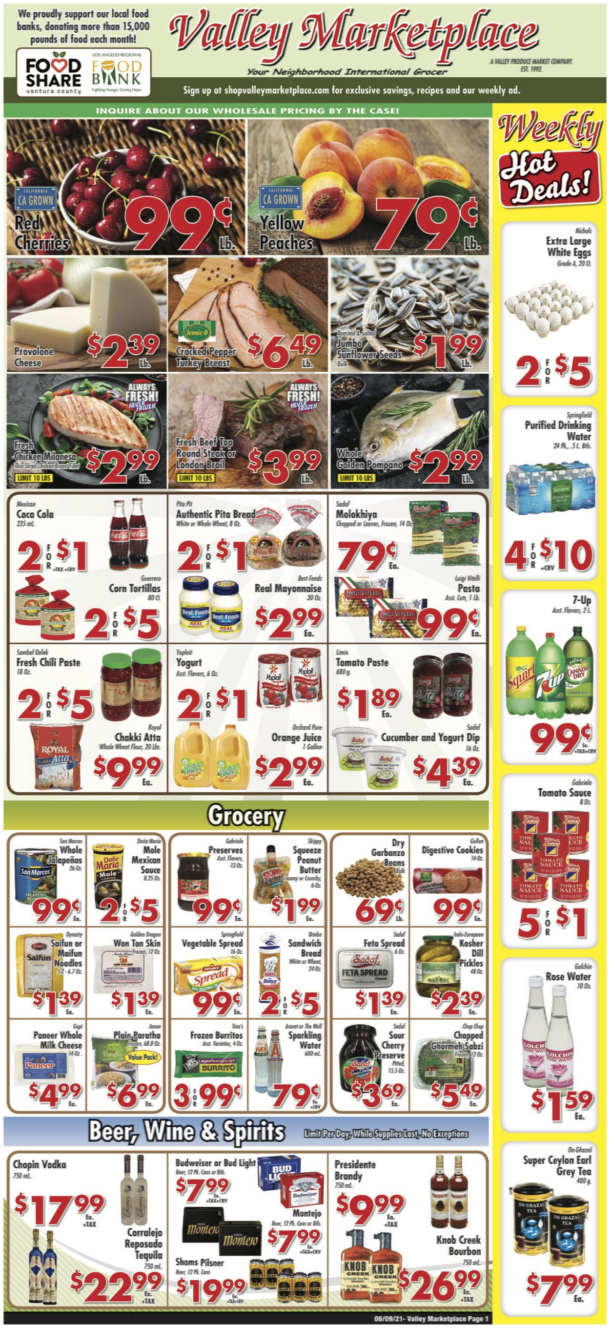 Valley Marketplace Ad from 06/09/2021