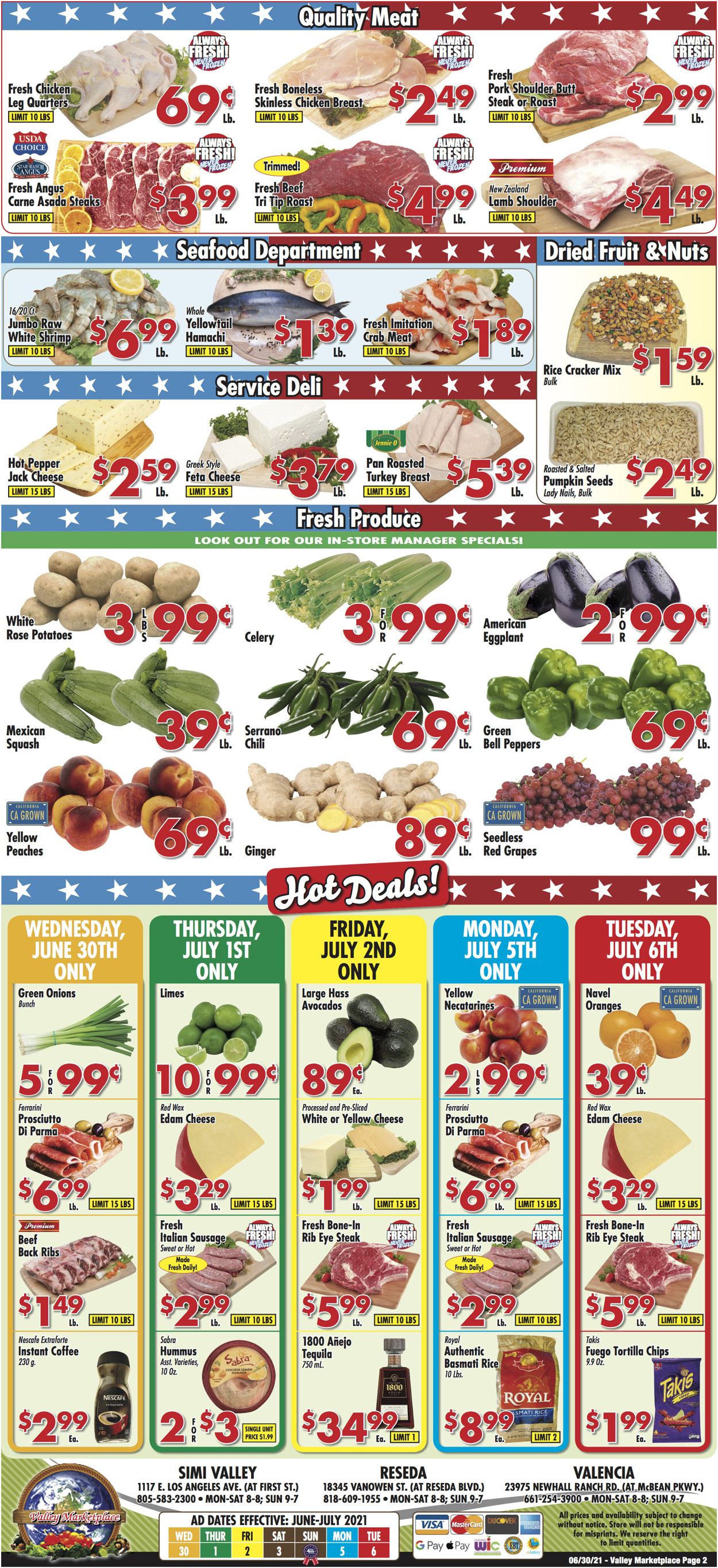 Valley Marketplace Ad from 06/30/2021